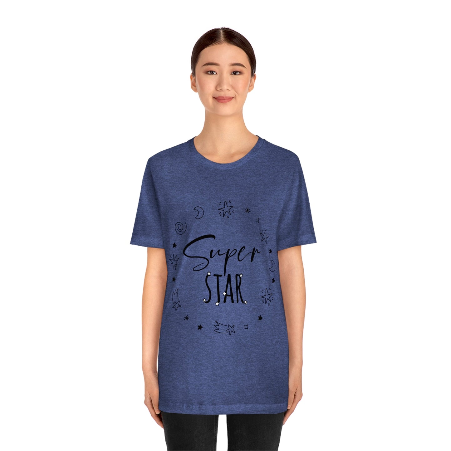 Superstar Big Dreams Quote Funny Typography Unisex Jersey Short Sleeve T-Shirt Ichaku [Perfect Gifts Selection]