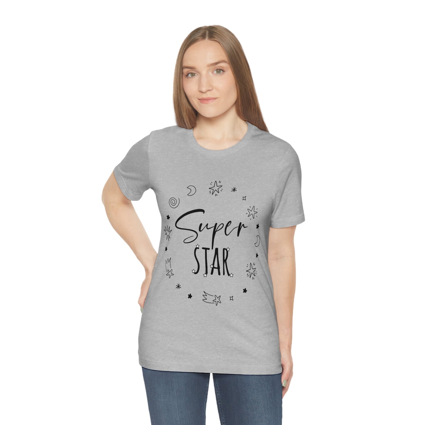 Superstar Big Dreams Quote Funny Typography Unisex Jersey Short Sleeve T-Shirt Ichaku [Perfect Gifts Selection]