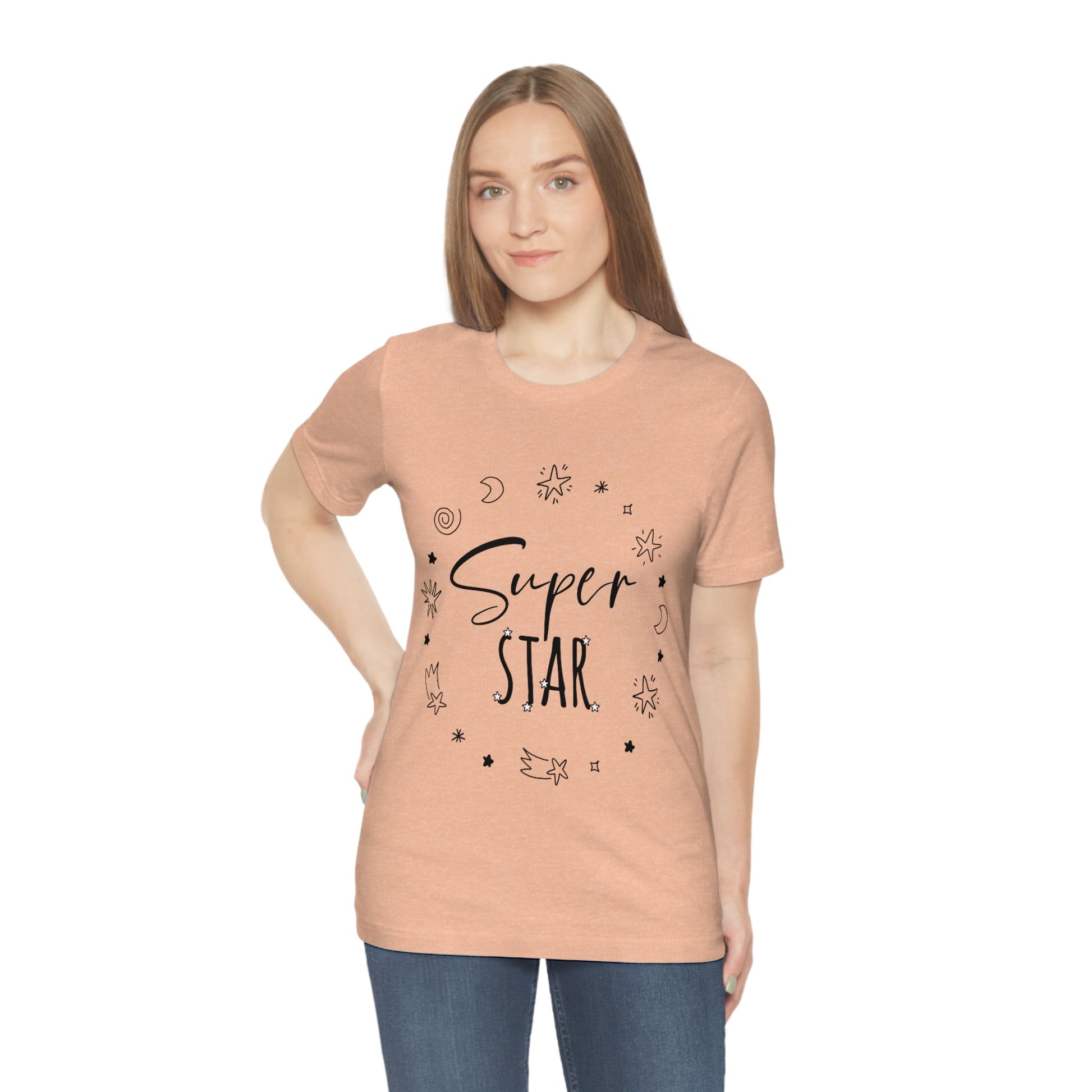 Superstar Big Dreams Quote Funny Typography Unisex Jersey Short Sleeve T-Shirt Ichaku [Perfect Gifts Selection]