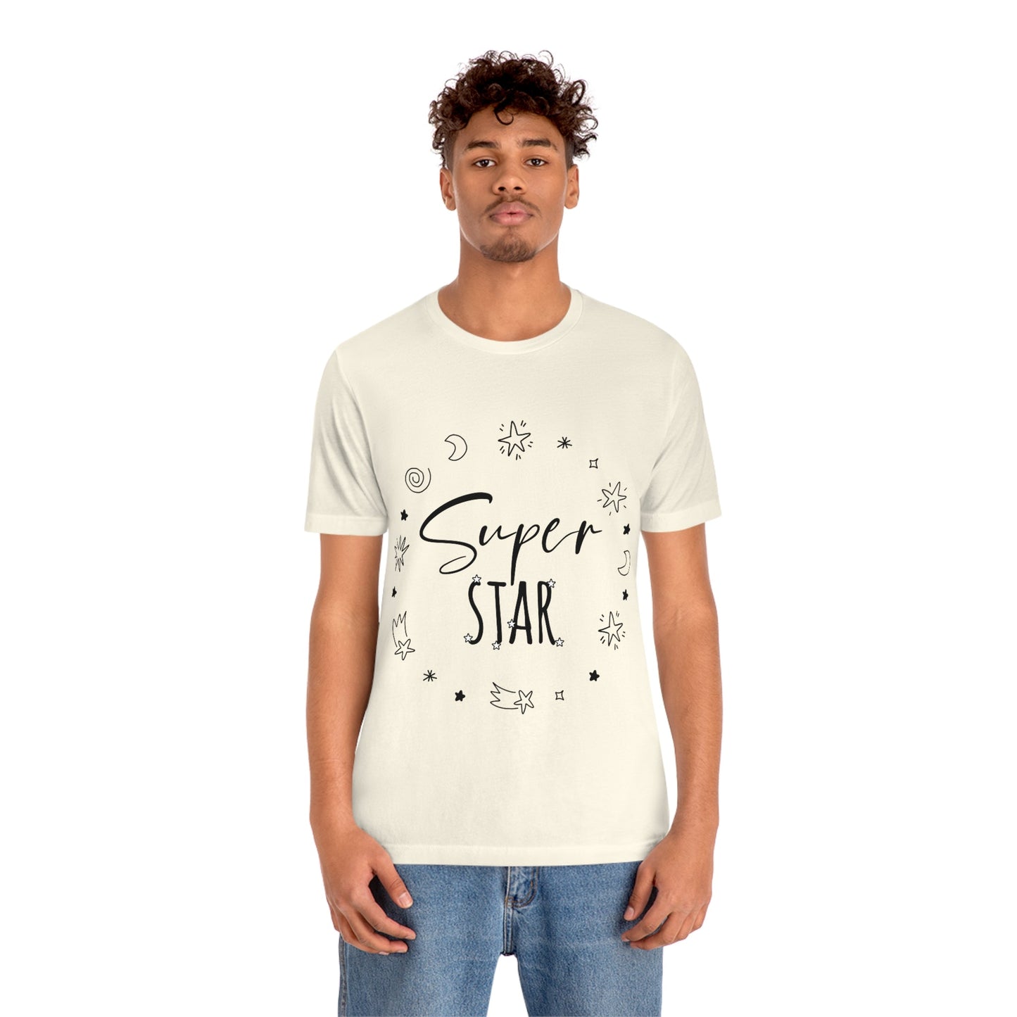 Superstar Big Dreams Quote Funny Typography Unisex Jersey Short Sleeve T-Shirt Ichaku [Perfect Gifts Selection]