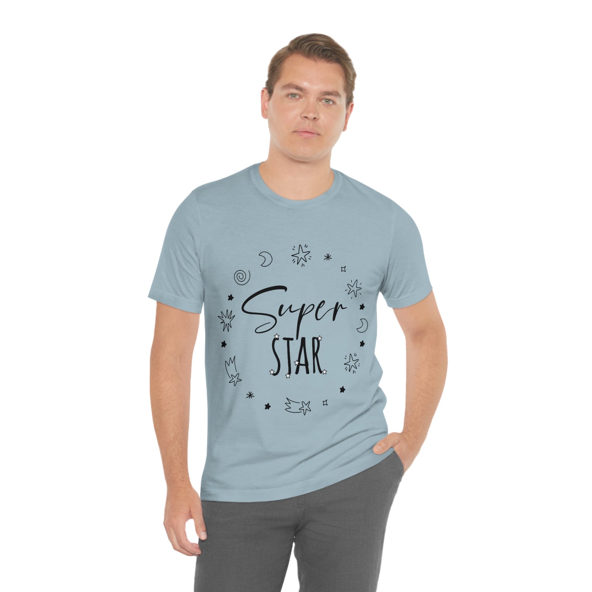 Superstar Big Dreams Quote Funny Typography Unisex Jersey Short Sleeve T-Shirt Ichaku [Perfect Gifts Selection]