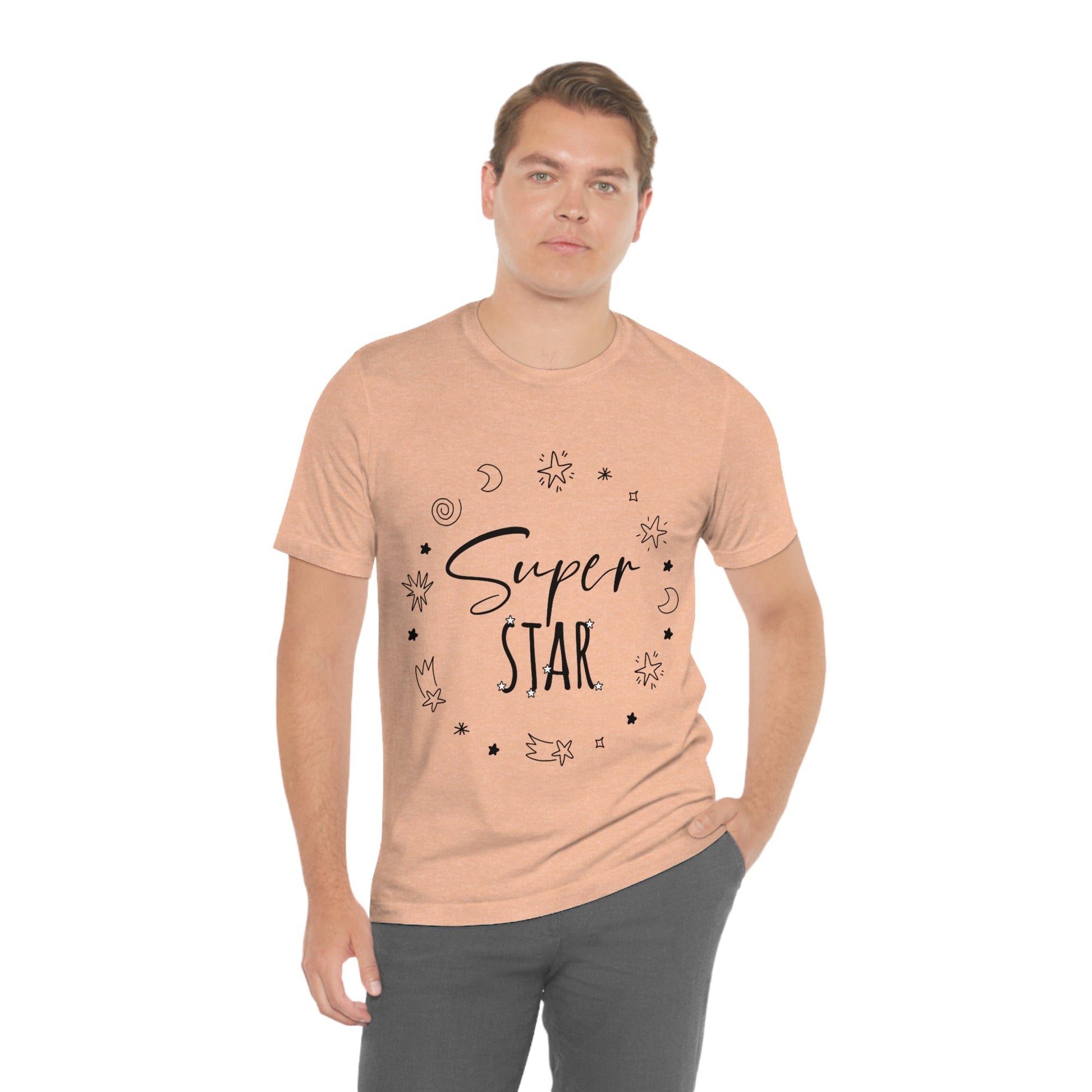 Superstar Big Dreams Quote Funny Typography Unisex Jersey Short Sleeve T-Shirt Ichaku [Perfect Gifts Selection]