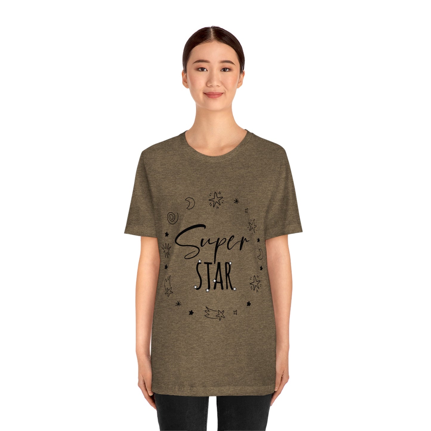 Superstar Big Dreams Quote Funny Typography Unisex Jersey Short Sleeve T-Shirt Ichaku [Perfect Gifts Selection]