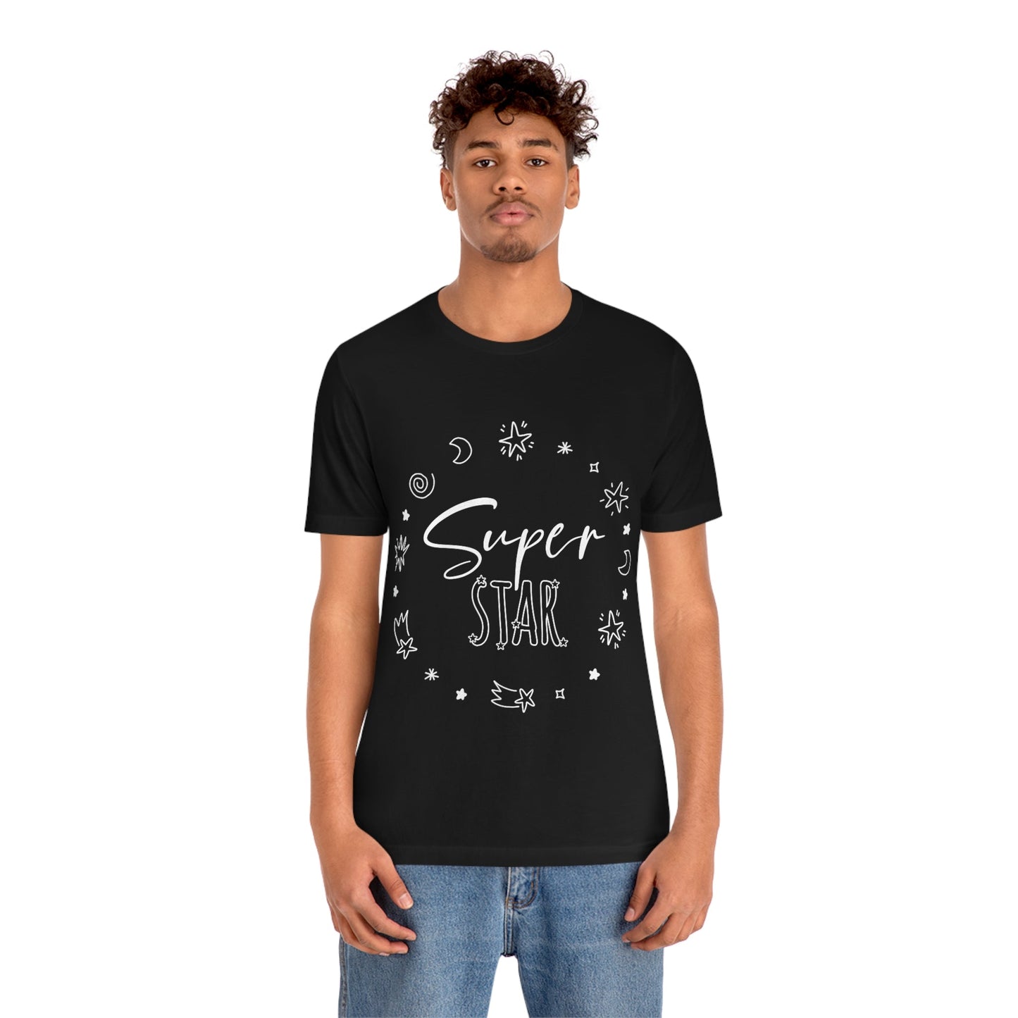 Superstar Big Dreams Quote Funny Typography Unisex Jersey Short Sleeve T-Shirt Ichaku [Perfect Gifts Selection]