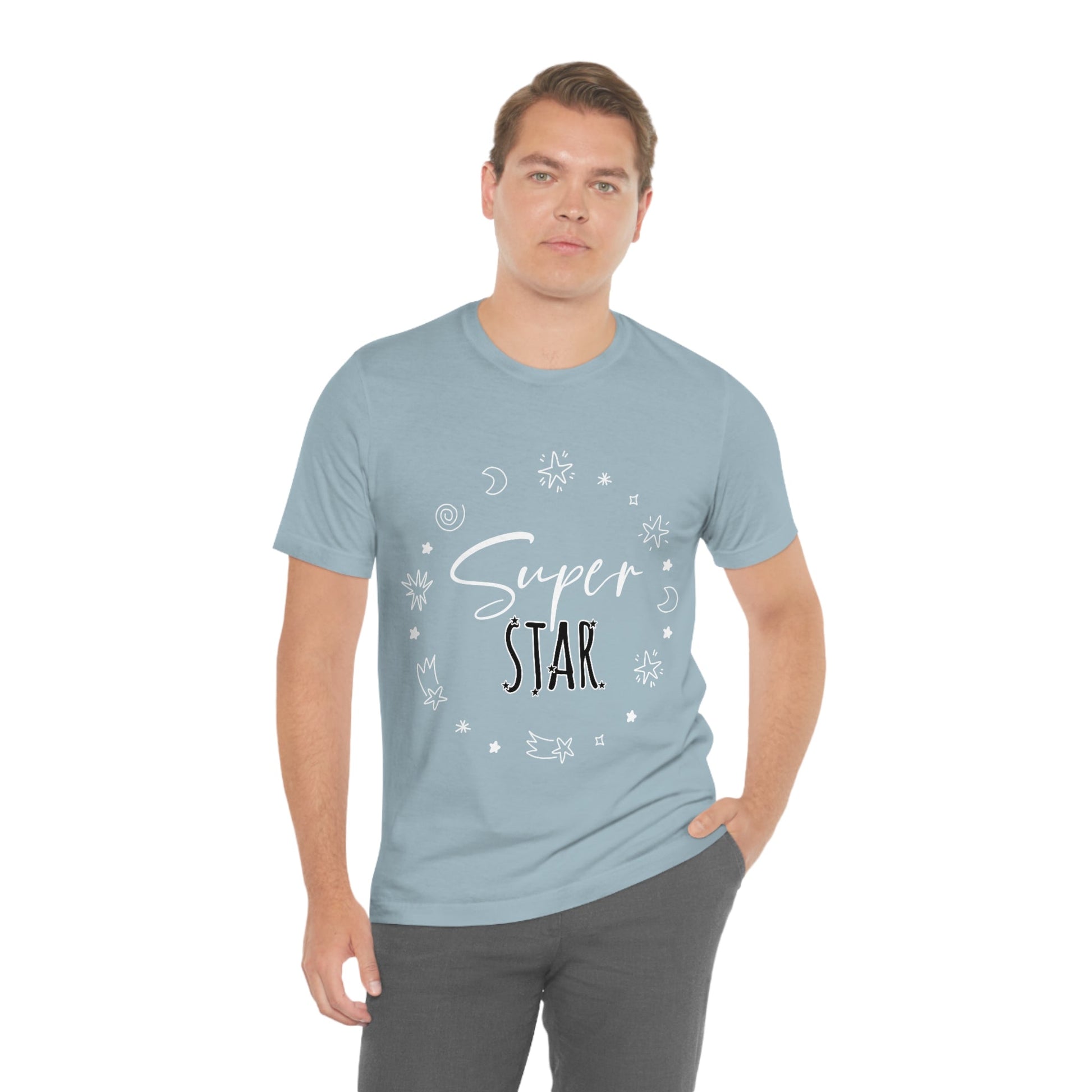 Superstar Big Dreams Quote Funny Typography Unisex Jersey Short Sleeve T-Shirt Ichaku [Perfect Gifts Selection]