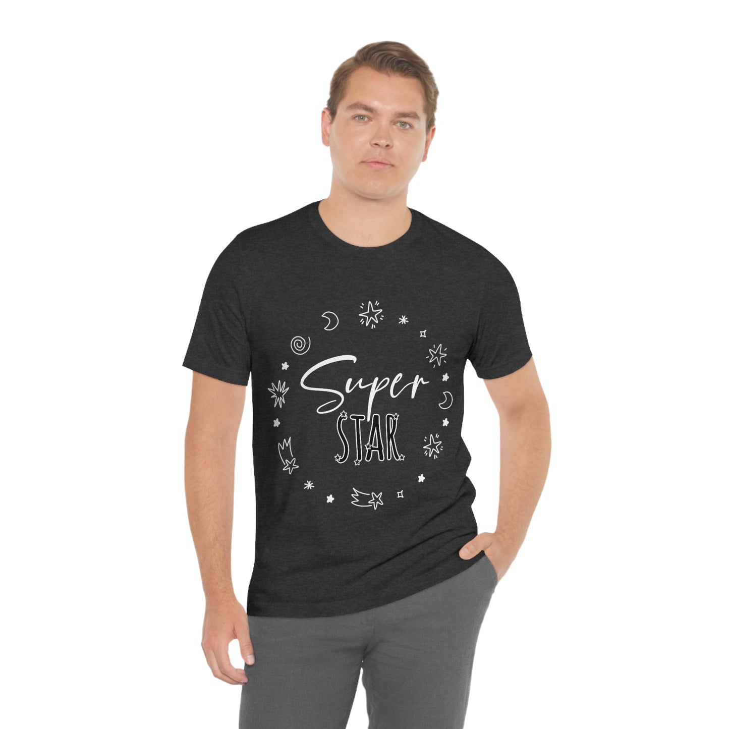 Superstar Big Dreams Quote Funny Typography Unisex Jersey Short Sleeve T-Shirt Ichaku [Perfect Gifts Selection]