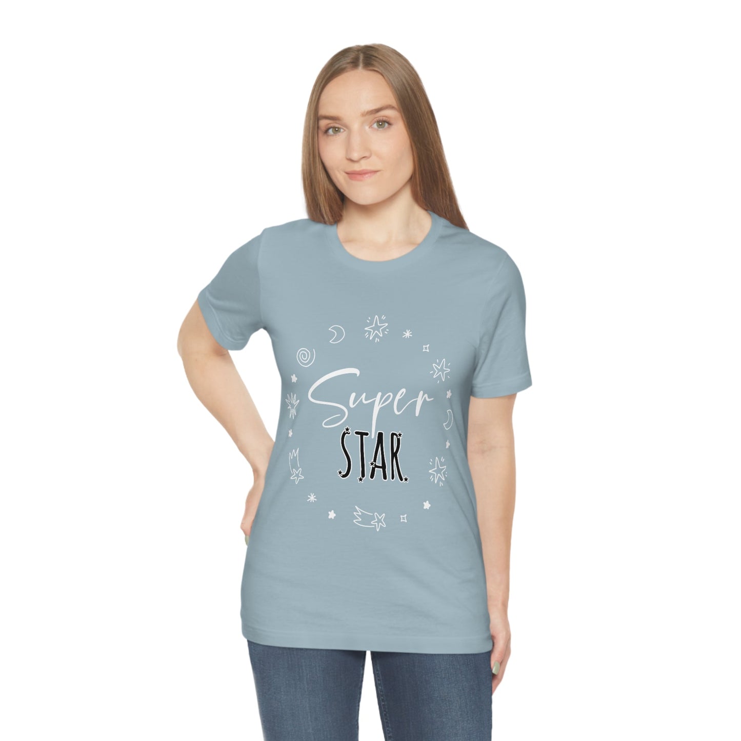 Superstar Big Dreams Quote Funny Typography Unisex Jersey Short Sleeve T-Shirt Ichaku [Perfect Gifts Selection]