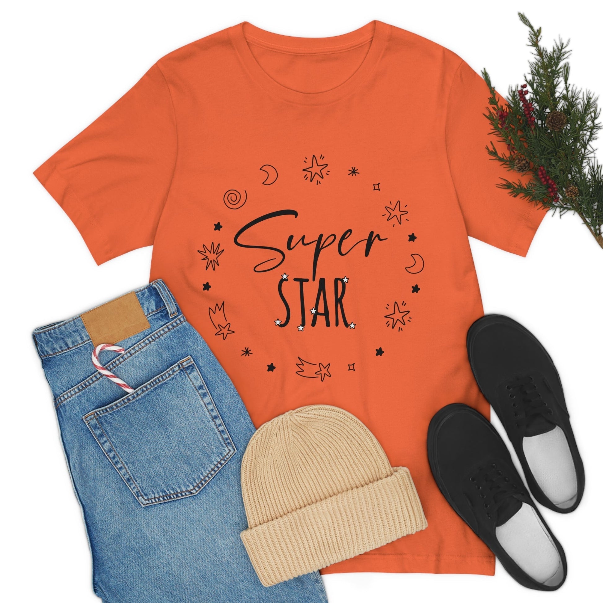 Superstar Big Dreams Quote Funny Typography Unisex Jersey Short Sleeve T-Shirt Ichaku [Perfect Gifts Selection]