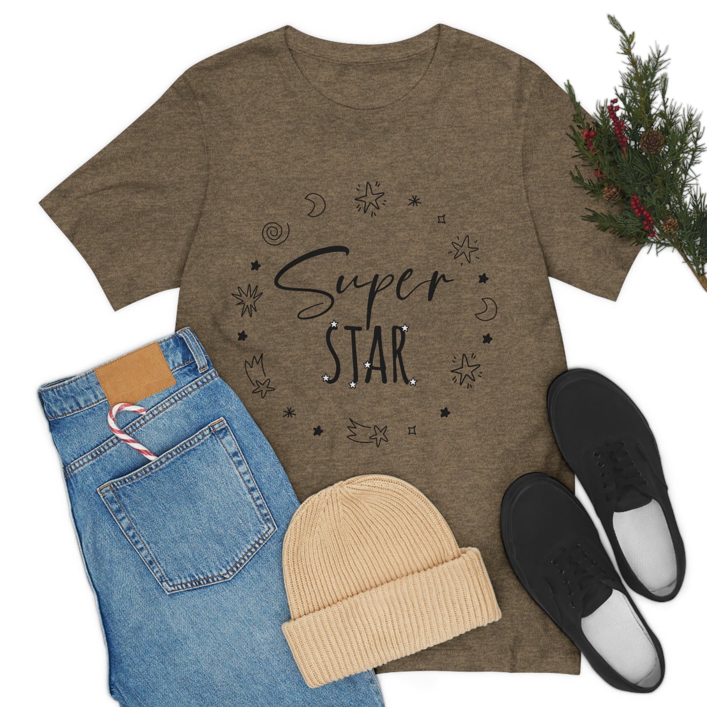 Superstar Big Dreams Quote Funny Typography Unisex Jersey Short Sleeve T-Shirt Ichaku [Perfect Gifts Selection]