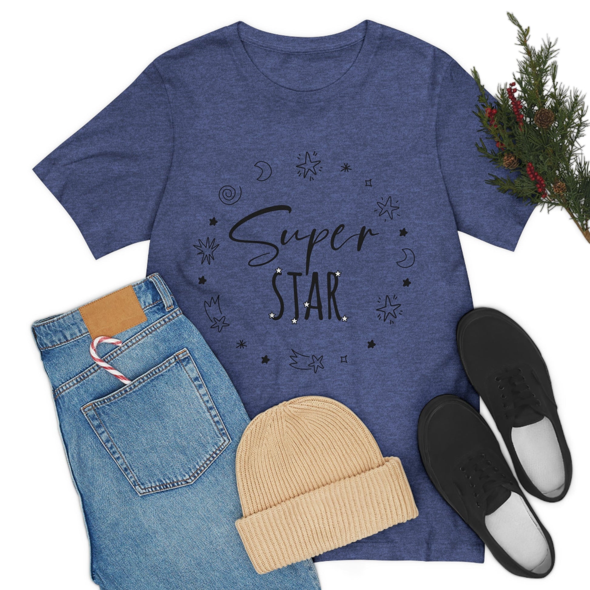 Superstar Big Dreams Quote Funny Typography Unisex Jersey Short Sleeve T-Shirt Ichaku [Perfect Gifts Selection]