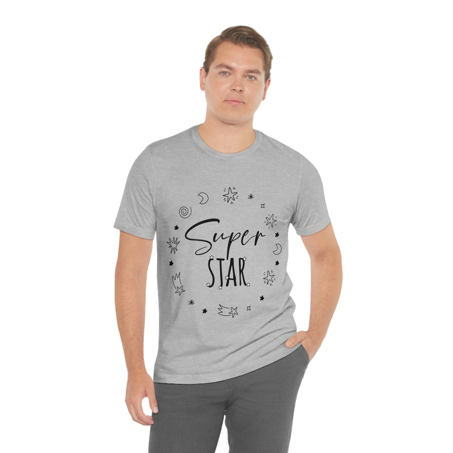 Superstar Big Dreams Quote Funny Typography Unisex Jersey Short Sleeve T-Shirt Ichaku [Perfect Gifts Selection]