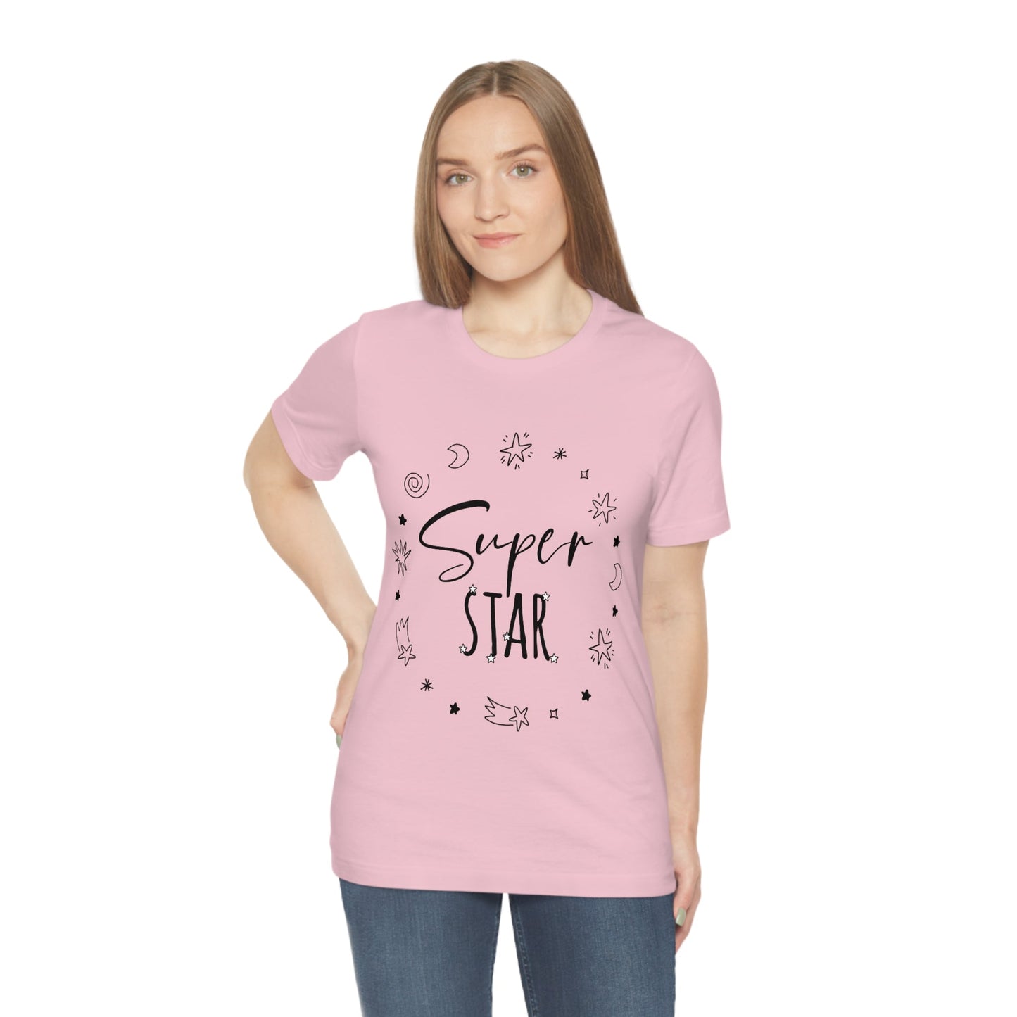 Superstar Big Dreams Quote Funny Typography Unisex Jersey Short Sleeve T-Shirt Ichaku [Perfect Gifts Selection]