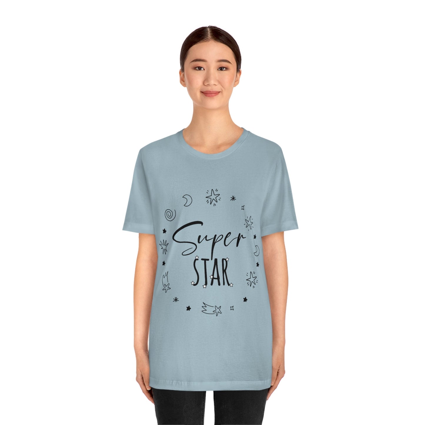 Superstar Big Dreams Quote Funny Typography Unisex Jersey Short Sleeve T-Shirt Ichaku [Perfect Gifts Selection]