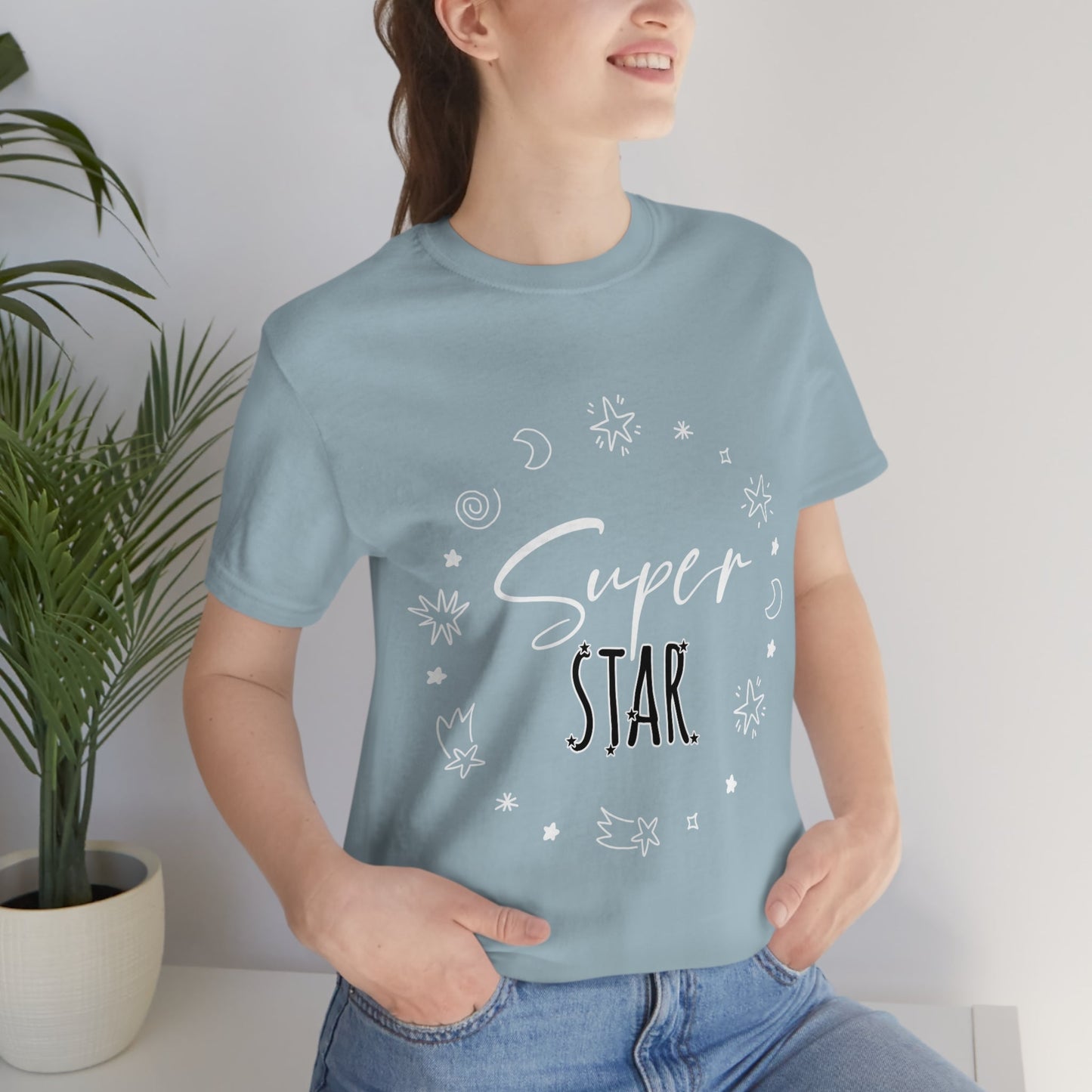 Superstar Big Dreams Quote Funny Typography Unisex Jersey Short Sleeve T-Shirt Ichaku [Perfect Gifts Selection]