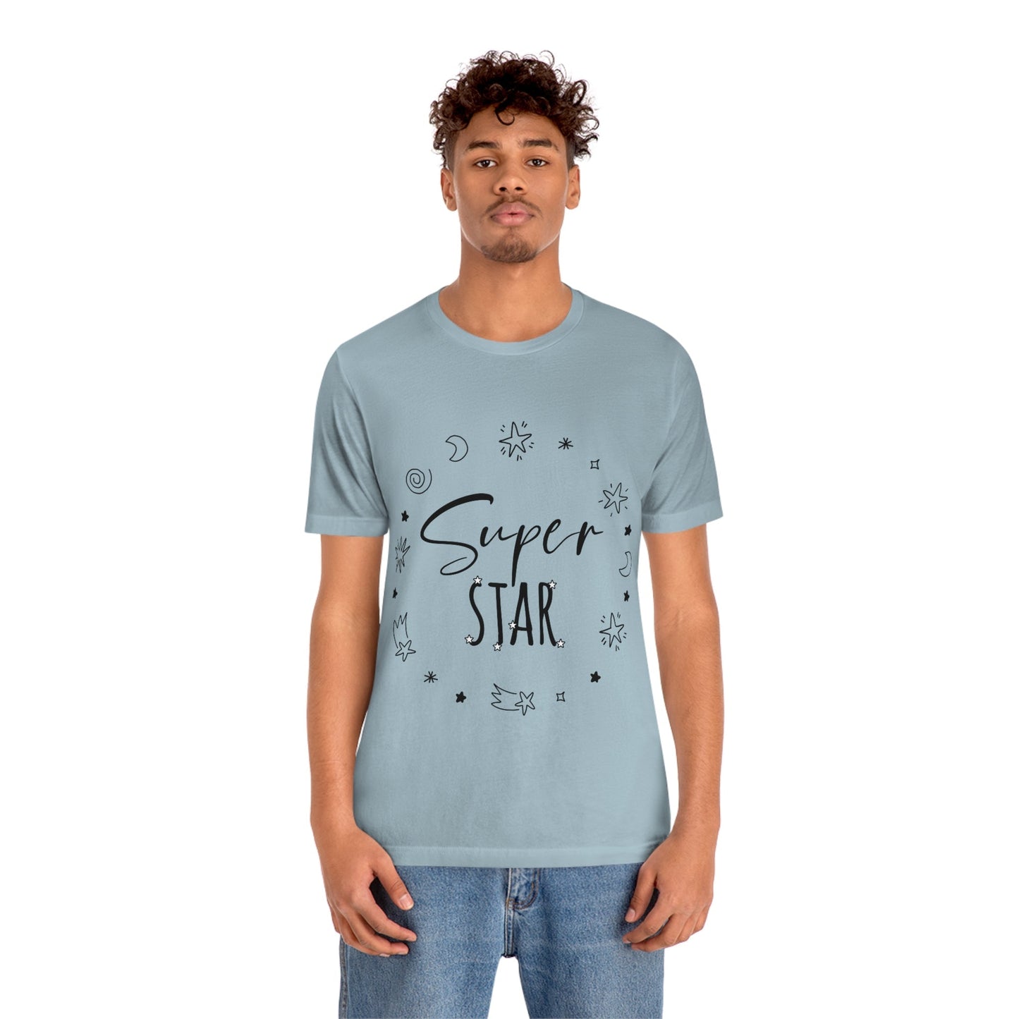 Superstar Big Dreams Quote Funny Typography Unisex Jersey Short Sleeve T-Shirt Ichaku [Perfect Gifts Selection]