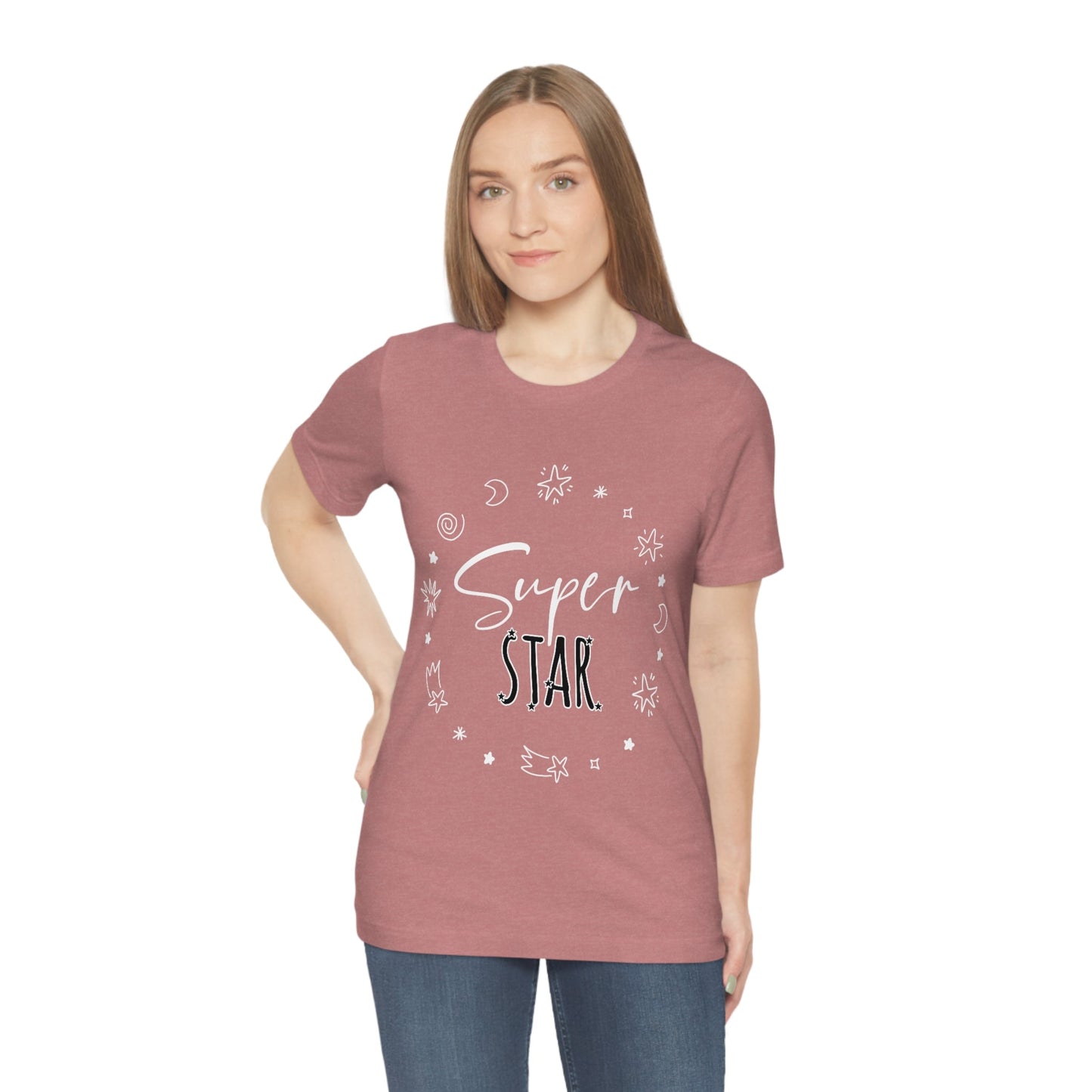 Superstar Big Dreams Quote Funny Typography Unisex Jersey Short Sleeve T-Shirt Ichaku [Perfect Gifts Selection]