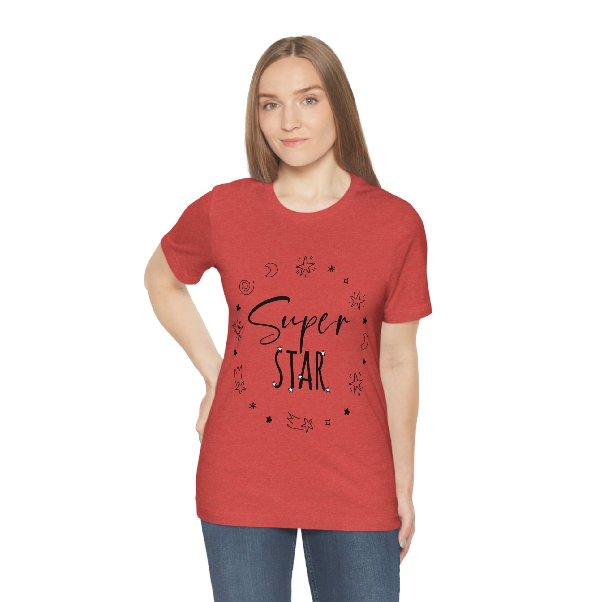 Superstar Big Dreams Quote Funny Typography Unisex Jersey Short Sleeve T-Shirt Ichaku [Perfect Gifts Selection]