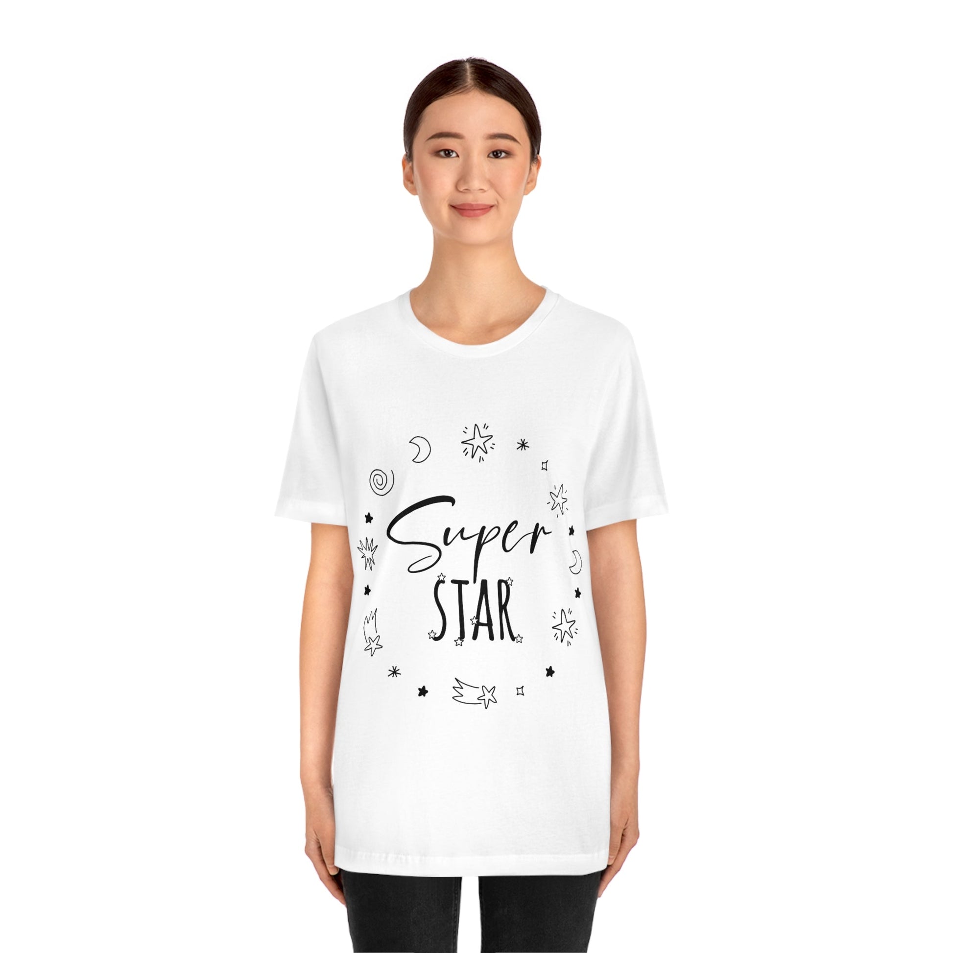 Superstar Big Dreams Quote Funny Typography Unisex Jersey Short Sleeve T-Shirt Ichaku [Perfect Gifts Selection]