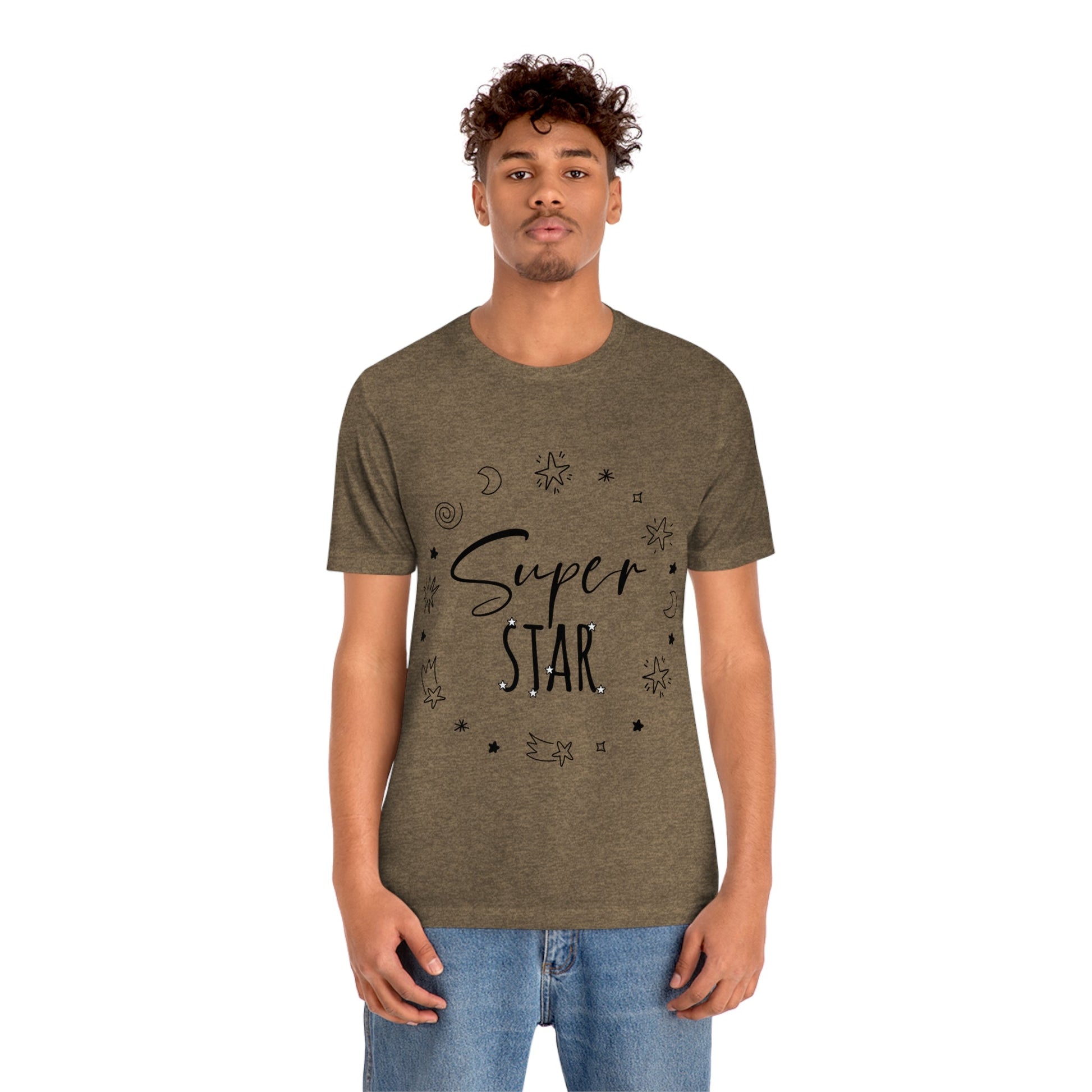 Superstar Big Dreams Quote Funny Typography Unisex Jersey Short Sleeve T-Shirt Ichaku [Perfect Gifts Selection]