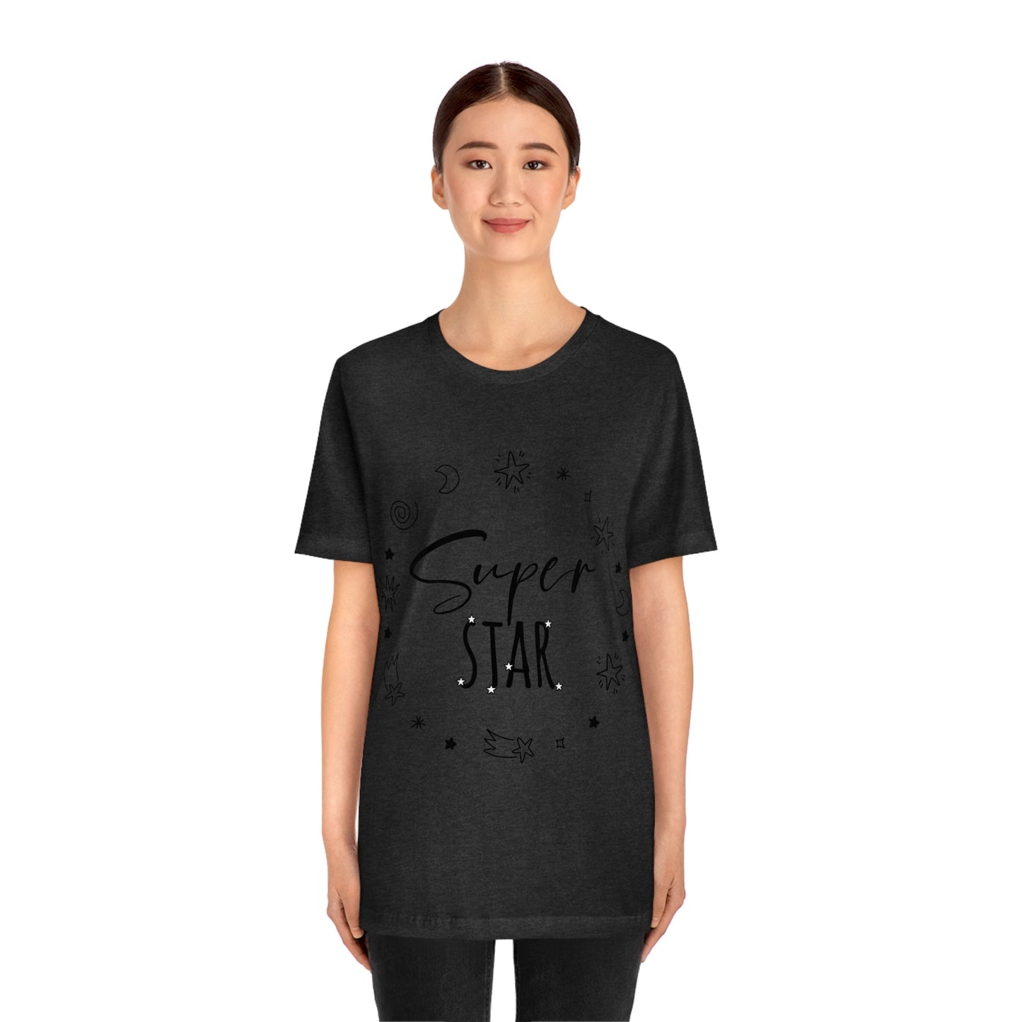 Superstar Big Dreams Quote Funny Typography Unisex Jersey Short Sleeve T-Shirt Ichaku [Perfect Gifts Selection]