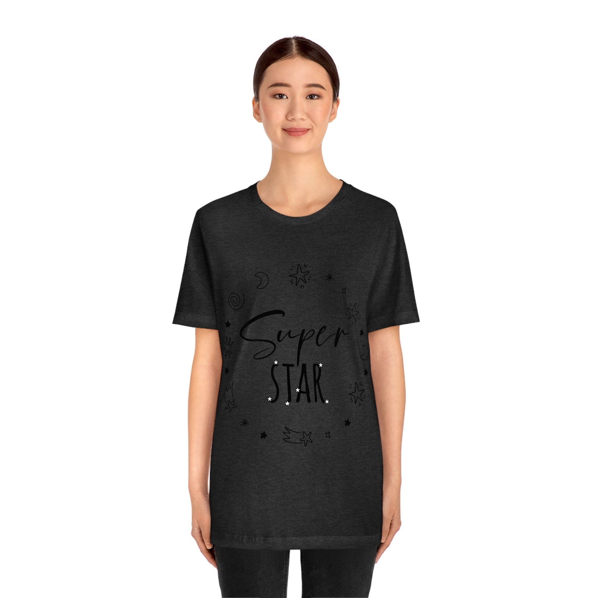 Superstar Big Dreams Quote Funny Typography Unisex Jersey Short Sleeve T-Shirt Ichaku [Perfect Gifts Selection]