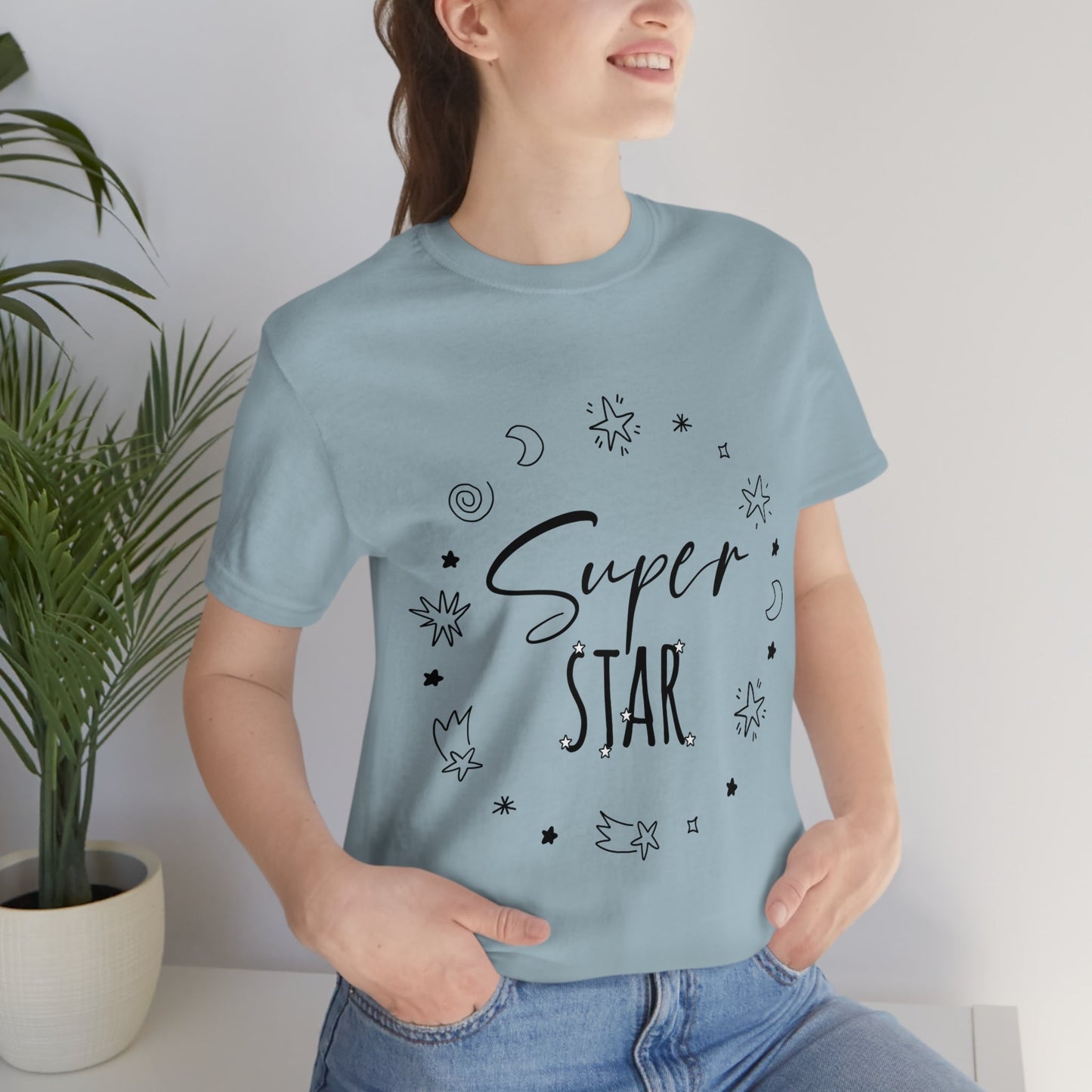 Superstar Big Dreams Quote Funny Typography Unisex Jersey Short Sleeve T-Shirt Ichaku [Perfect Gifts Selection]