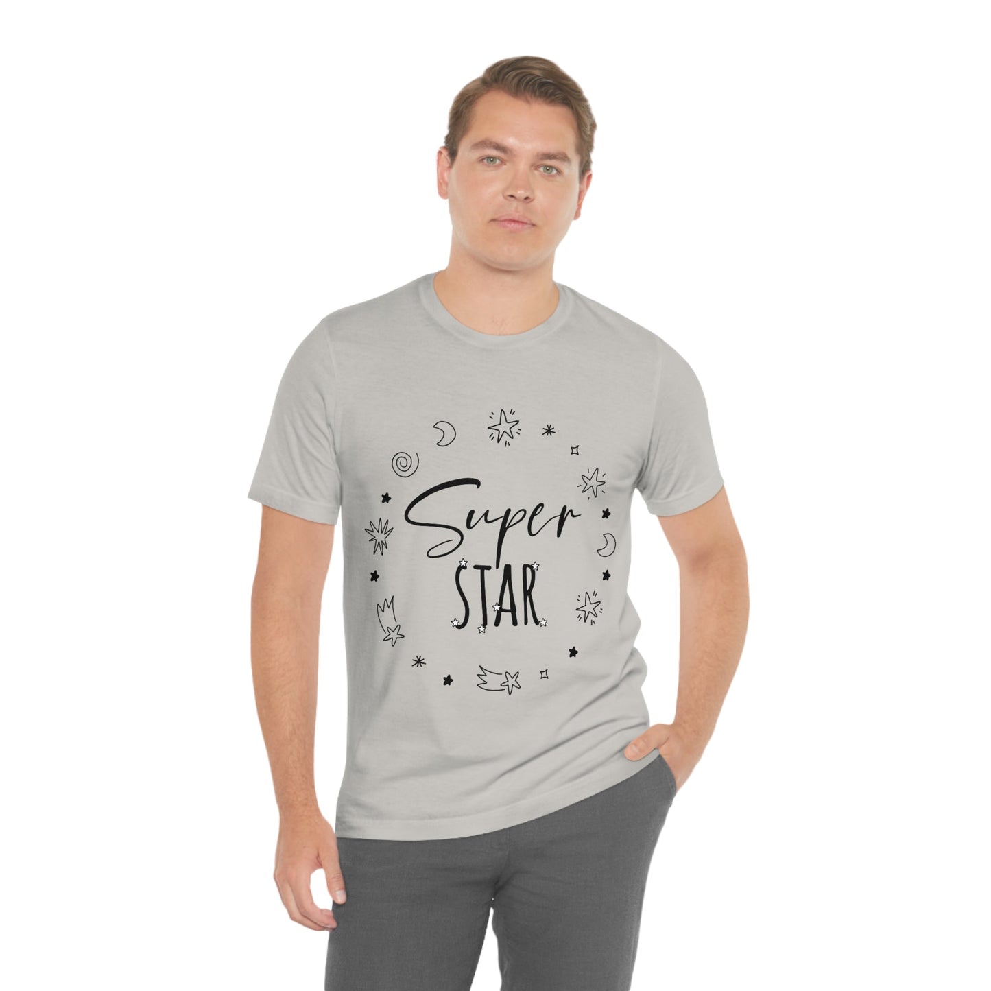 Superstar Big Dreams Quote Funny Typography Unisex Jersey Short Sleeve T-Shirt Ichaku [Perfect Gifts Selection]