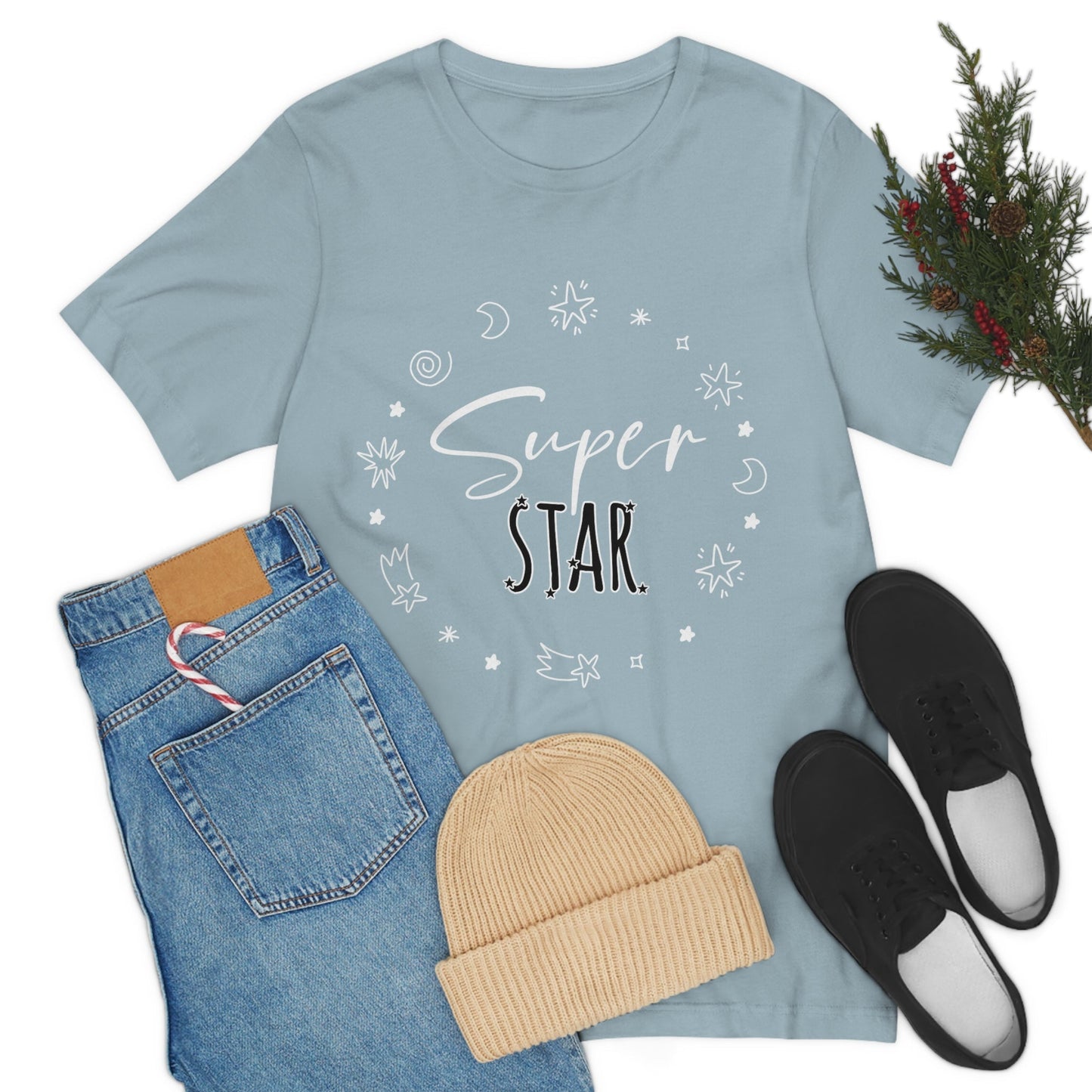 Superstar Big Dreams Quote Funny Typography Unisex Jersey Short Sleeve T-Shirt Ichaku [Perfect Gifts Selection]