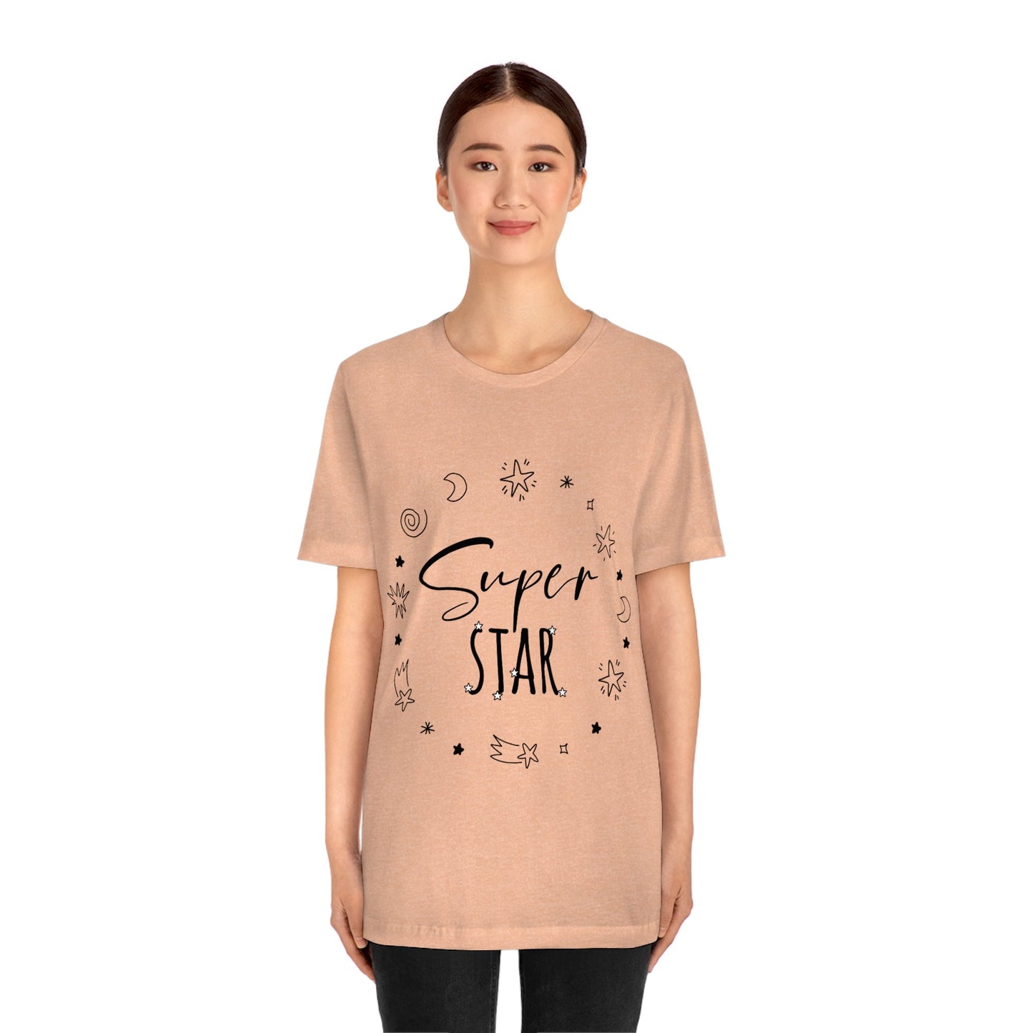 Superstar Big Dreams Quote Funny Typography Unisex Jersey Short Sleeve T-Shirt Ichaku [Perfect Gifts Selection]