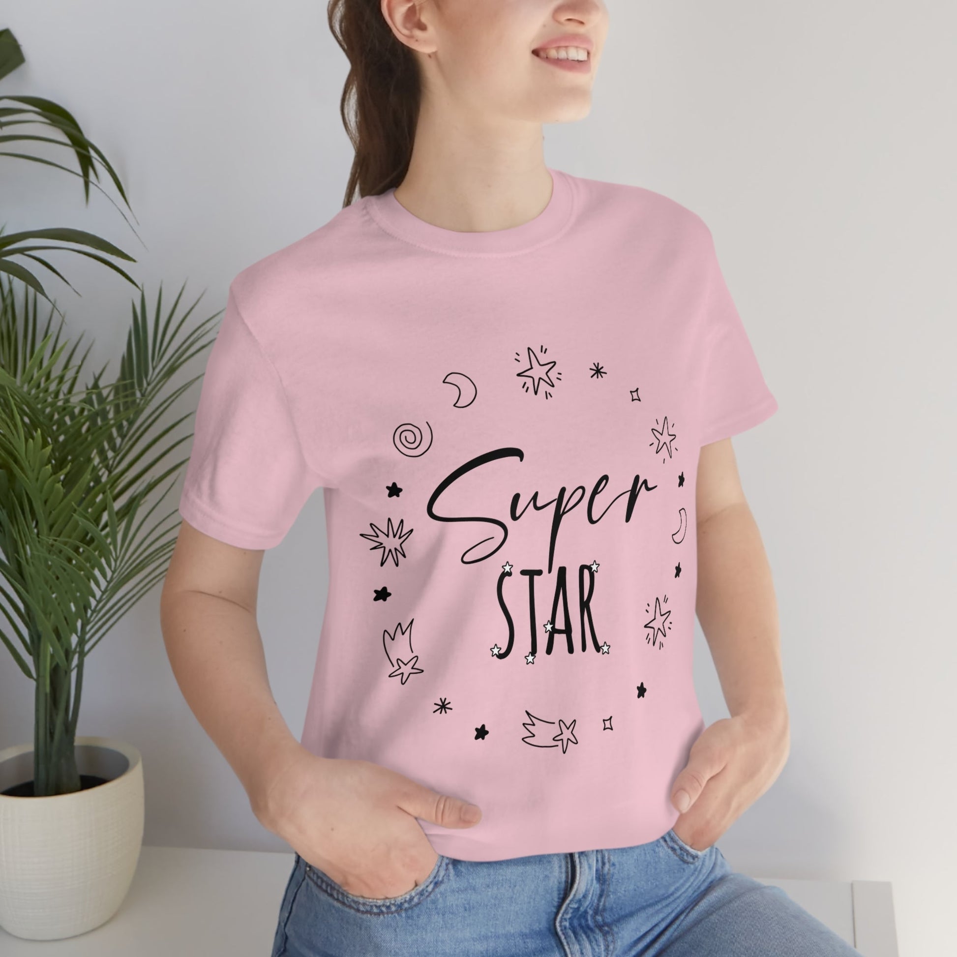 Superstar Big Dreams Quote Funny Typography Unisex Jersey Short Sleeve T-Shirt Ichaku [Perfect Gifts Selection]