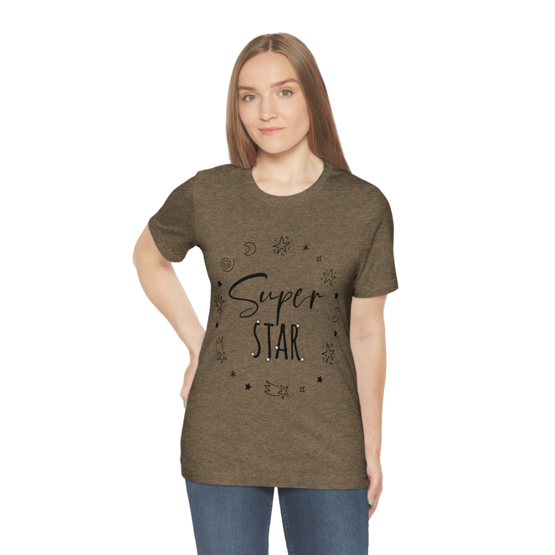 Superstar Big Dreams Quote Funny Typography Unisex Jersey Short Sleeve T-Shirt Ichaku [Perfect Gifts Selection]