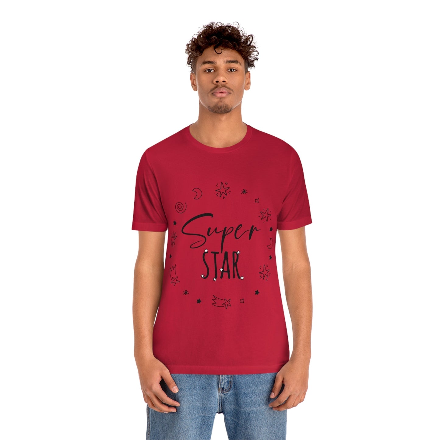 Superstar Big Dreams Quote Funny Typography Unisex Jersey Short Sleeve T-Shirt Ichaku [Perfect Gifts Selection]