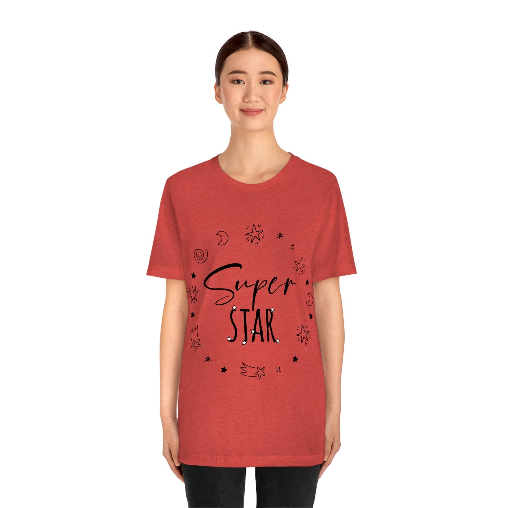 Superstar Big Dreams Quote Funny Typography Unisex Jersey Short Sleeve T-Shirt Ichaku [Perfect Gifts Selection]