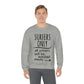 Surfers Only Surfing Lover Quotes White Text Unisex Heavy Blend™ Crewneck Sweatshirt Ichaku [Perfect Gifts Selection]