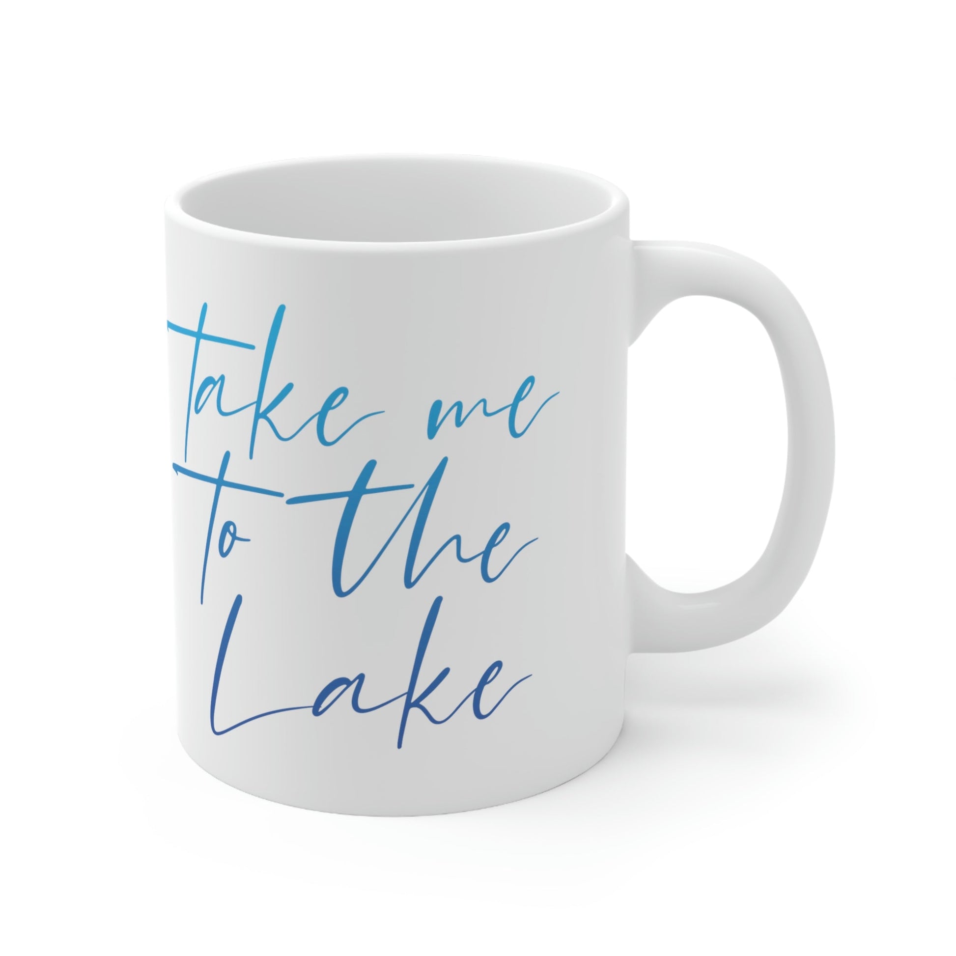 Take Me to the Lake Vacation Landscape Explore Ceramic Mug 11oz Ichaku [Perfect Gifts Selection]