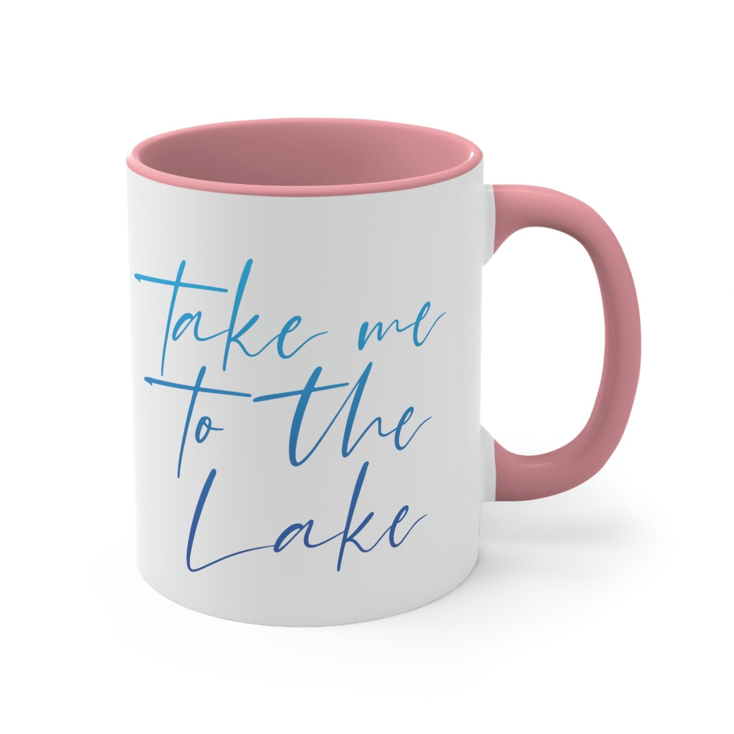 Take Me to the Lake Vacation Landscape Explore Classic Accent Coffee Mug 11oz Ichaku [Perfect Gifts Selection]