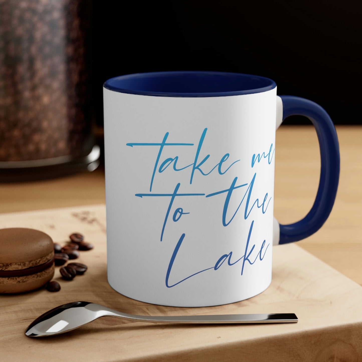 Take Me to the Lake Vacation Landscape Explore Classic Accent Coffee Mug 11oz Ichaku [Perfect Gifts Selection]