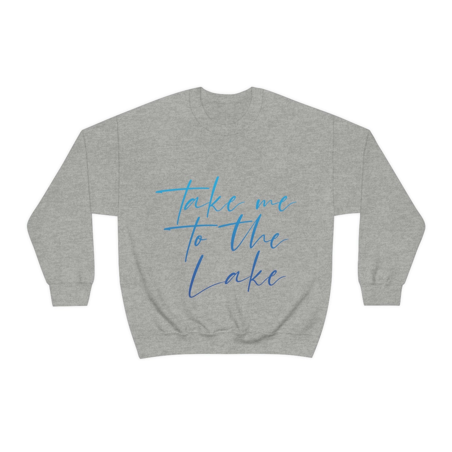 Take Me to the Lake Vacation Landscape Explore Unisex Heavy Blend™ Crewneck Sweatshirt Ichaku [Perfect Gifts Selection]