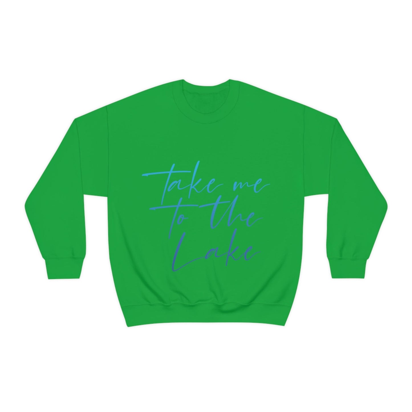 Take Me to the Lake Vacation Landscape Explore Unisex Heavy Blend™ Crewneck Sweatshirt Ichaku [Perfect Gifts Selection]