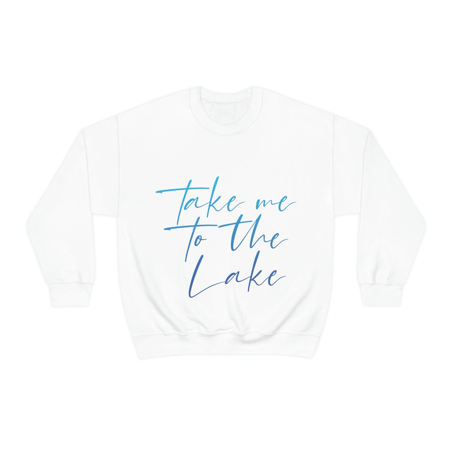 Take Me to the Lake Vacation Landscape Explore Unisex Heavy Blend™ Crewneck Sweatshirt Ichaku [Perfect Gifts Selection]