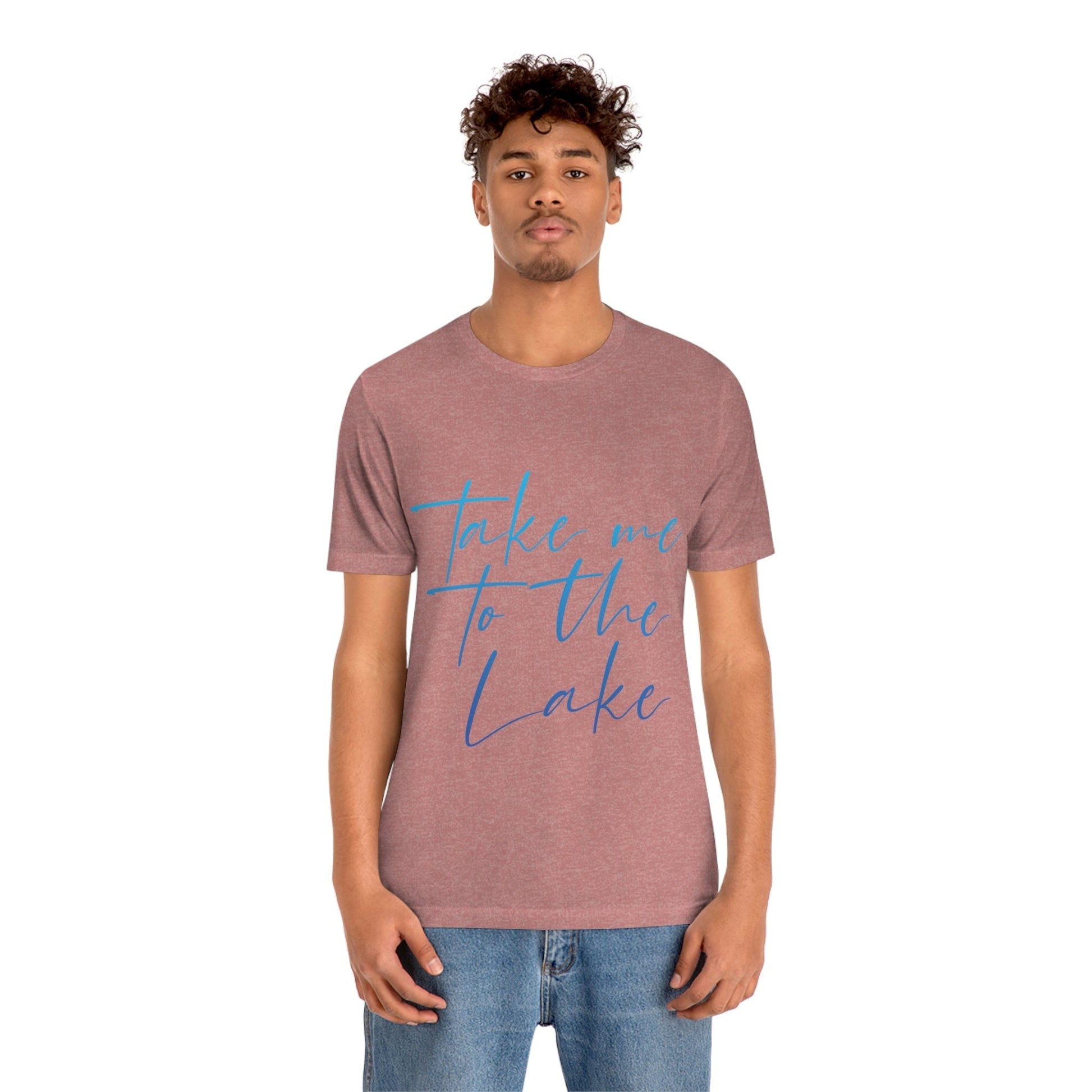 Take Me to the Lake Vacation Landscape Explore Unisex Jersey Short Sleeve T-Shirt Ichaku [Perfect Gifts Selection]