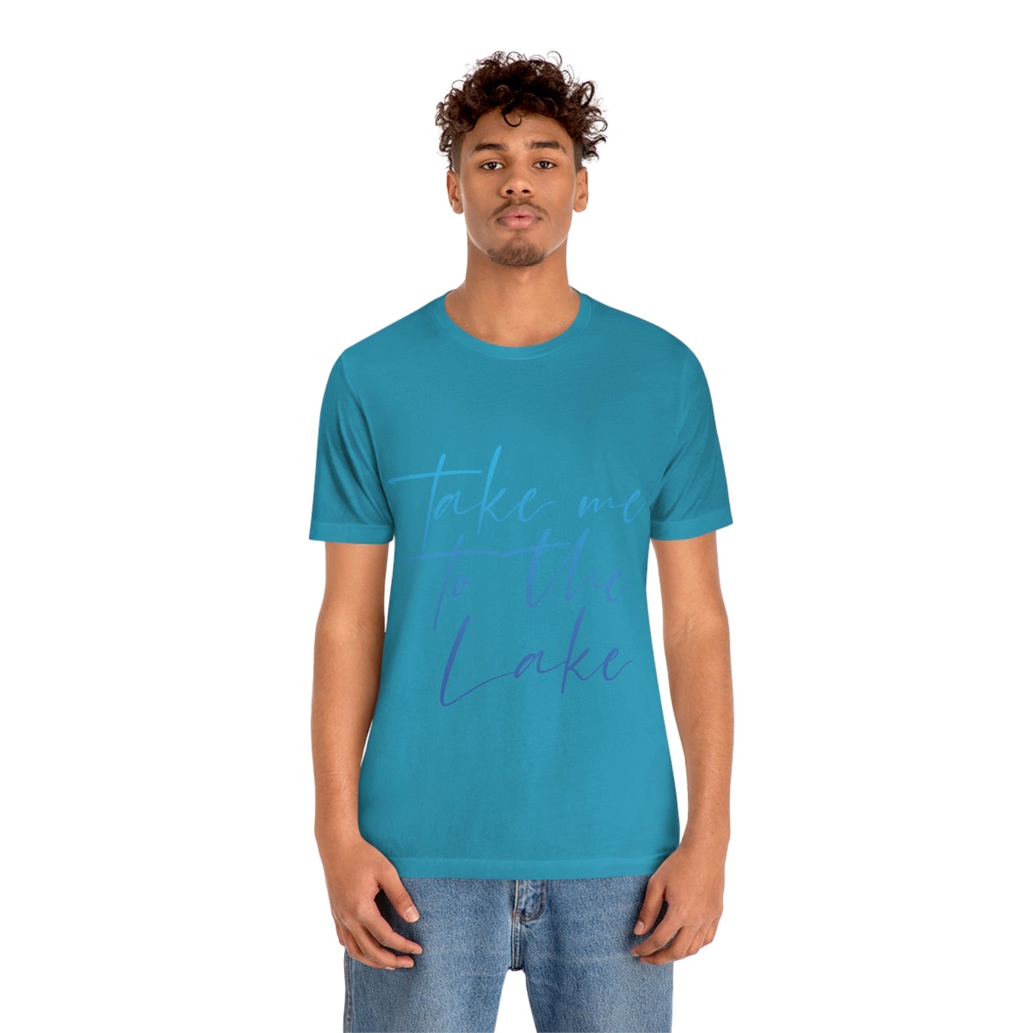 Take Me to the Lake Vacation Landscape Explore Unisex Jersey Short Sleeve T-Shirt Ichaku [Perfect Gifts Selection]