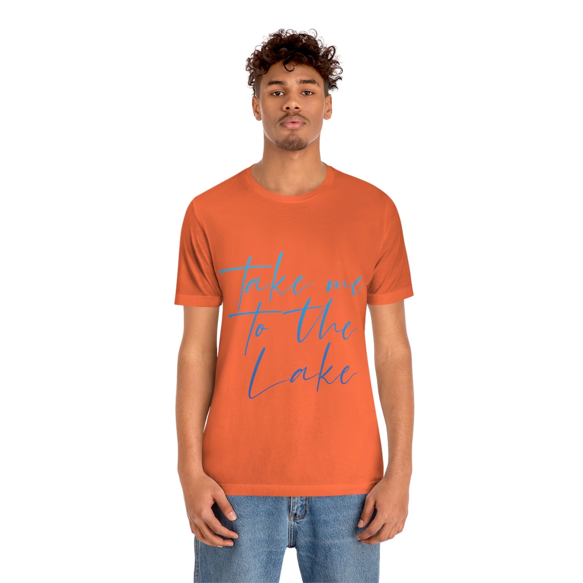 Take Me to the Lake Vacation Landscape Explore Unisex Jersey Short Sleeve T-Shirt Ichaku [Perfect Gifts Selection]