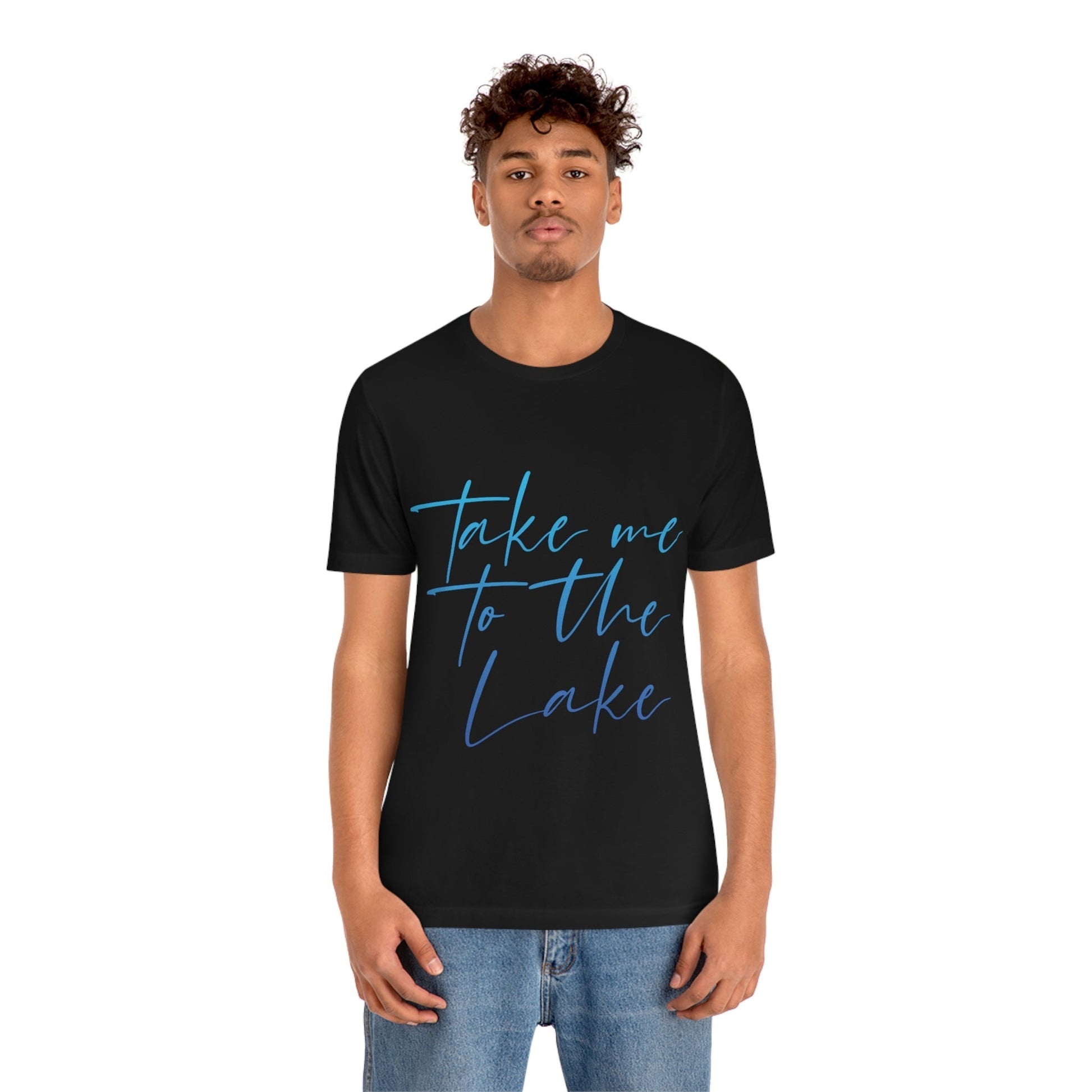 Take Me to the Lake Vacation Landscape Explore Unisex Jersey Short Sleeve T-Shirt Ichaku [Perfect Gifts Selection]