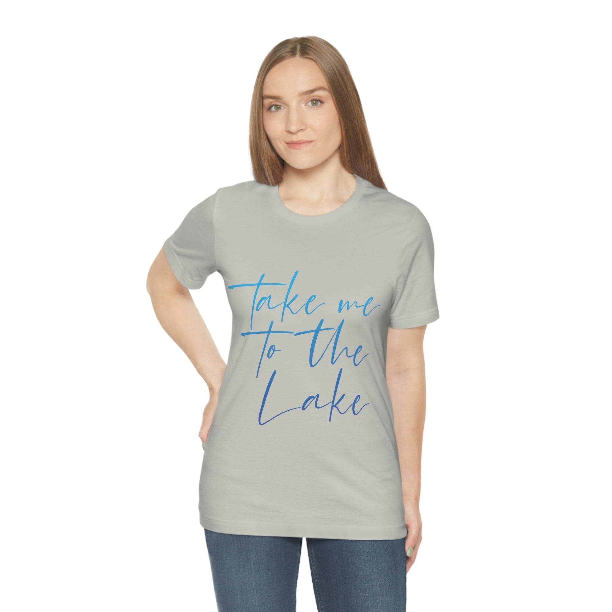 Take Me to the Lake Vacation Landscape Explore Unisex Jersey Short Sleeve T-Shirt Ichaku [Perfect Gifts Selection]