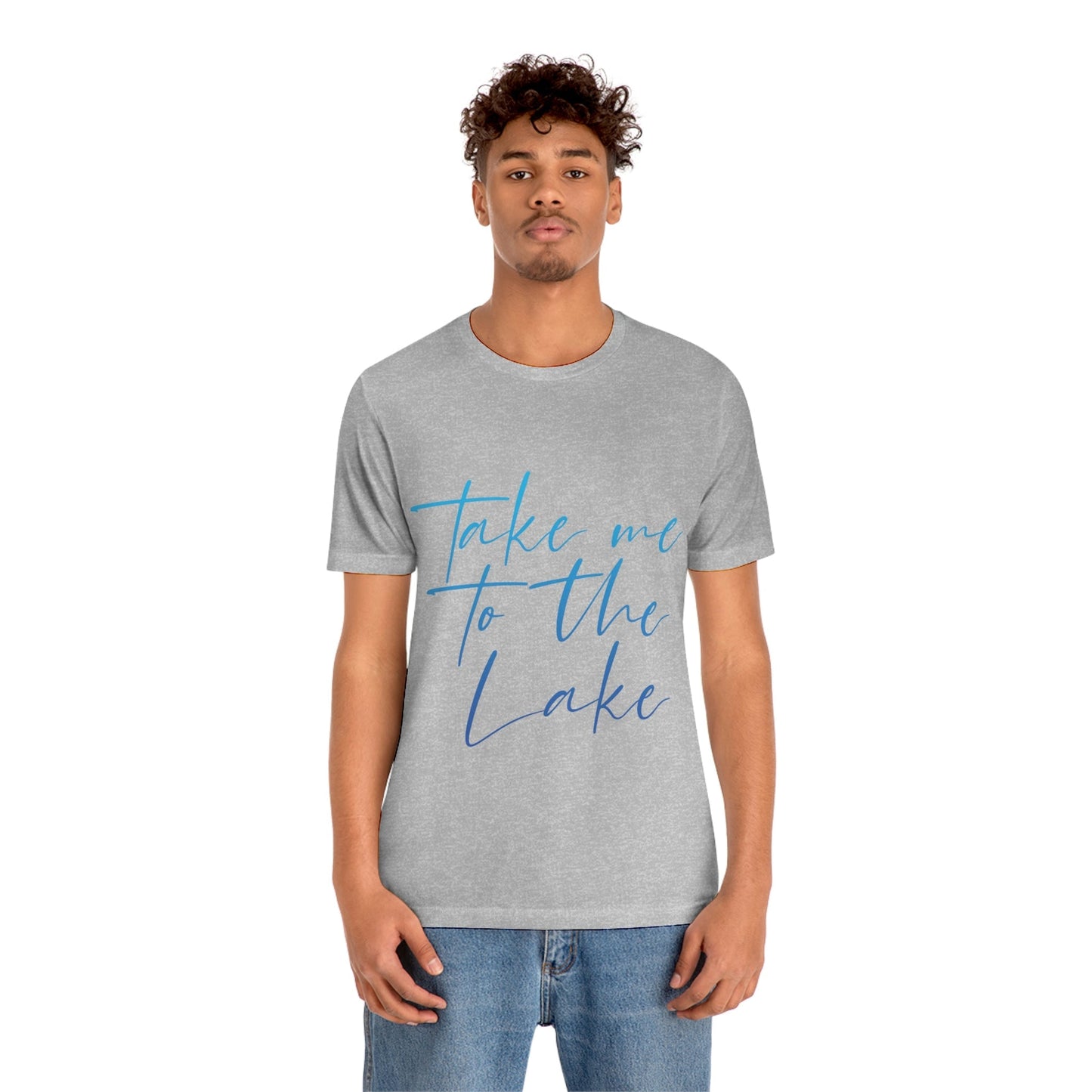 Take Me to the Lake Vacation Landscape Explore Unisex Jersey Short Sleeve T-Shirt Ichaku [Perfect Gifts Selection]