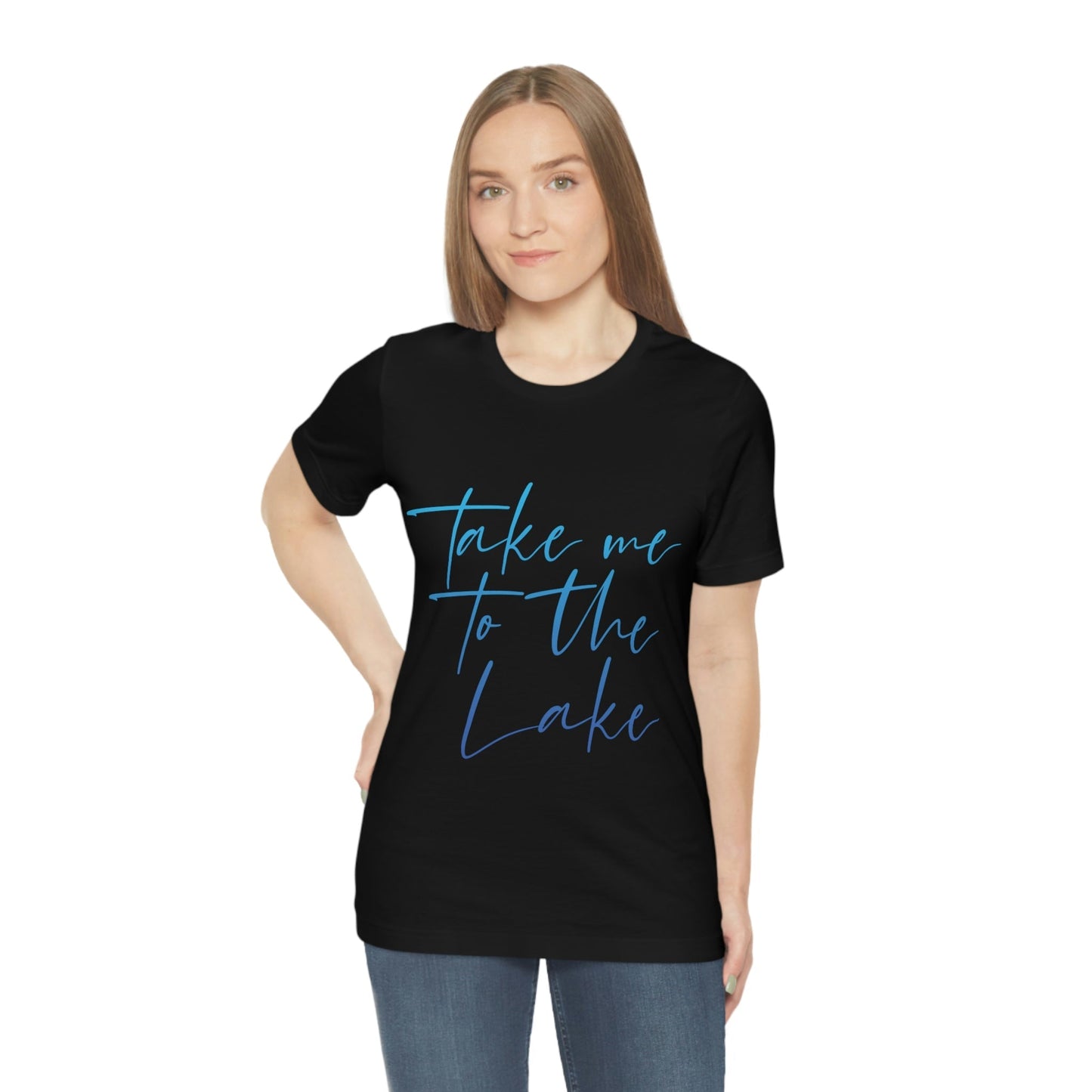 Take Me to the Lake Vacation Landscape Explore Unisex Jersey Short Sleeve T-Shirt Ichaku [Perfect Gifts Selection]