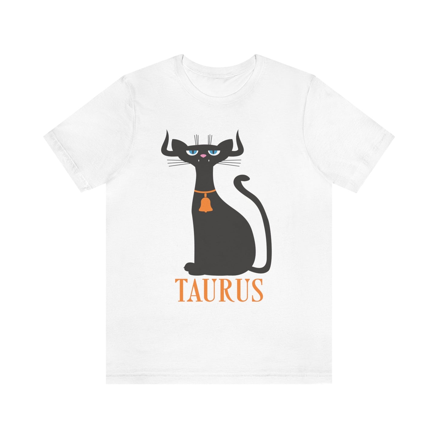 Taurus Cat Zodiac Sign Unisex Jersey Short Sleeve T-Shirt Ichaku [Perfect Gifts Selection]