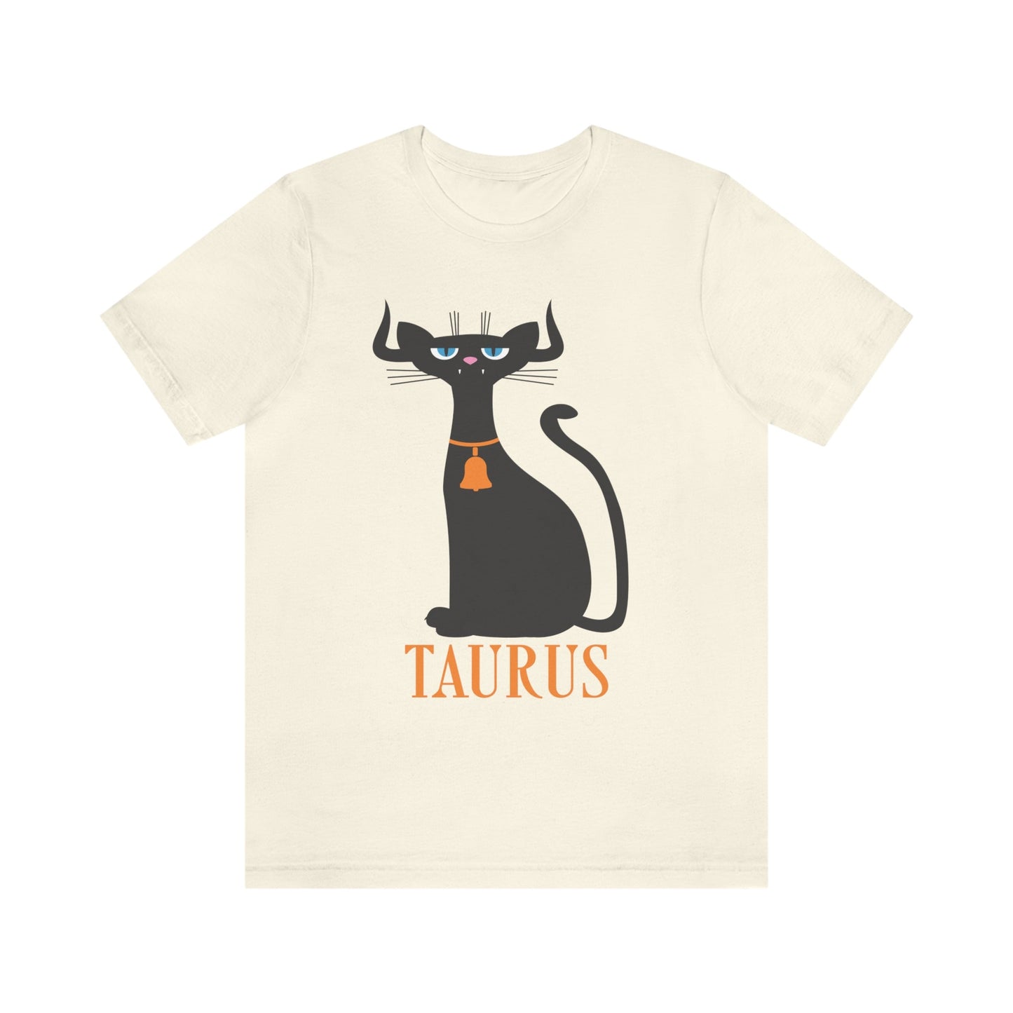 Taurus Cat Zodiac Sign Unisex Jersey Short Sleeve T-Shirt Ichaku [Perfect Gifts Selection]