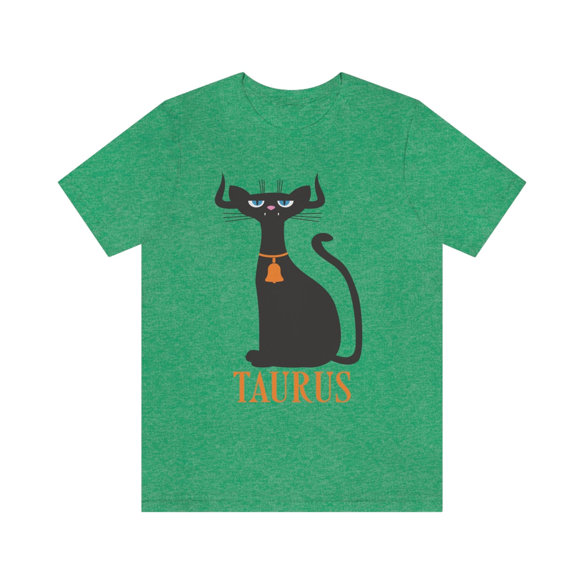 Taurus Cat Zodiac Sign Unisex Jersey Short Sleeve T-Shirt Ichaku [Perfect Gifts Selection]